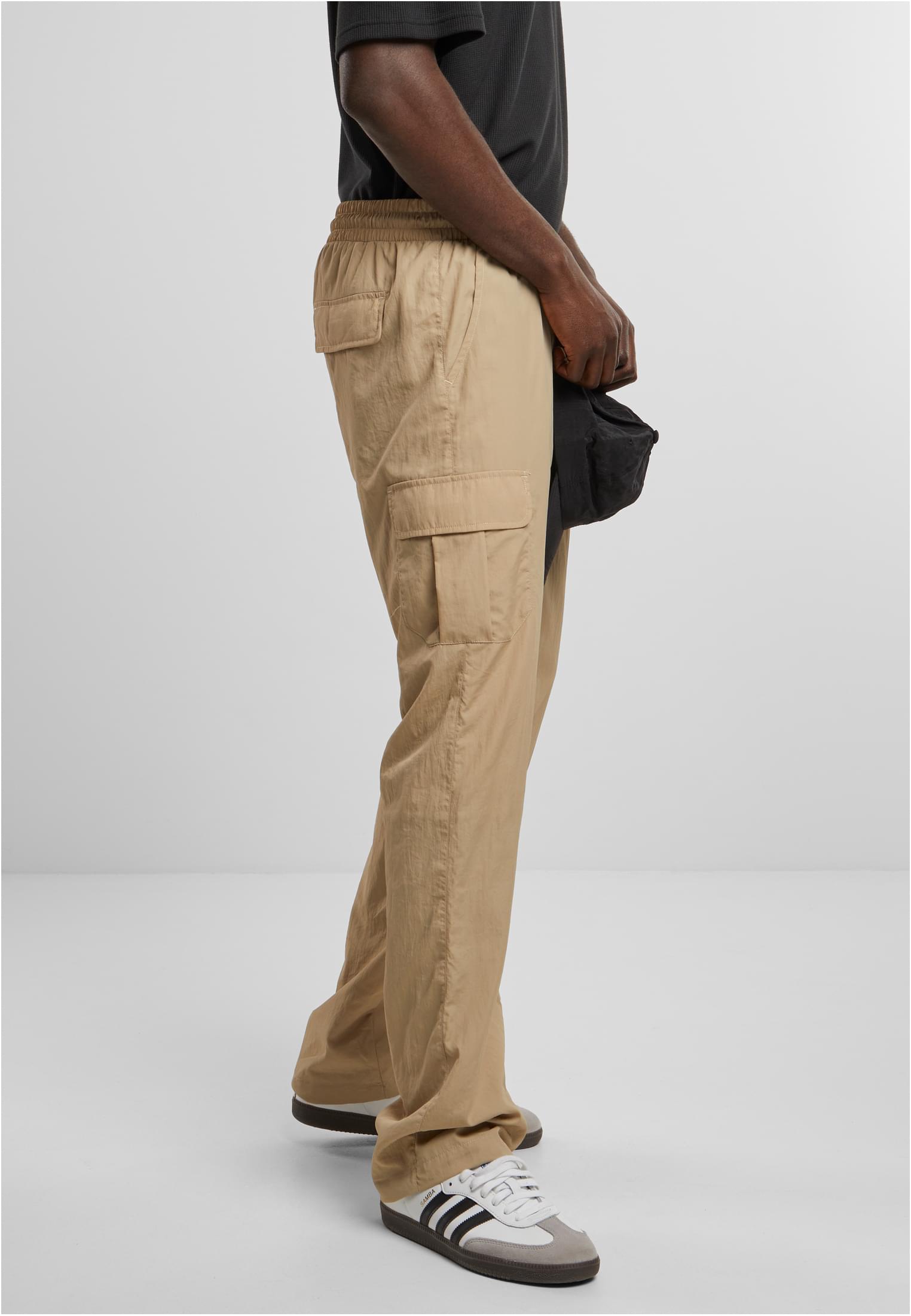 Straight Leg Nylon Cargo Pants | concrete