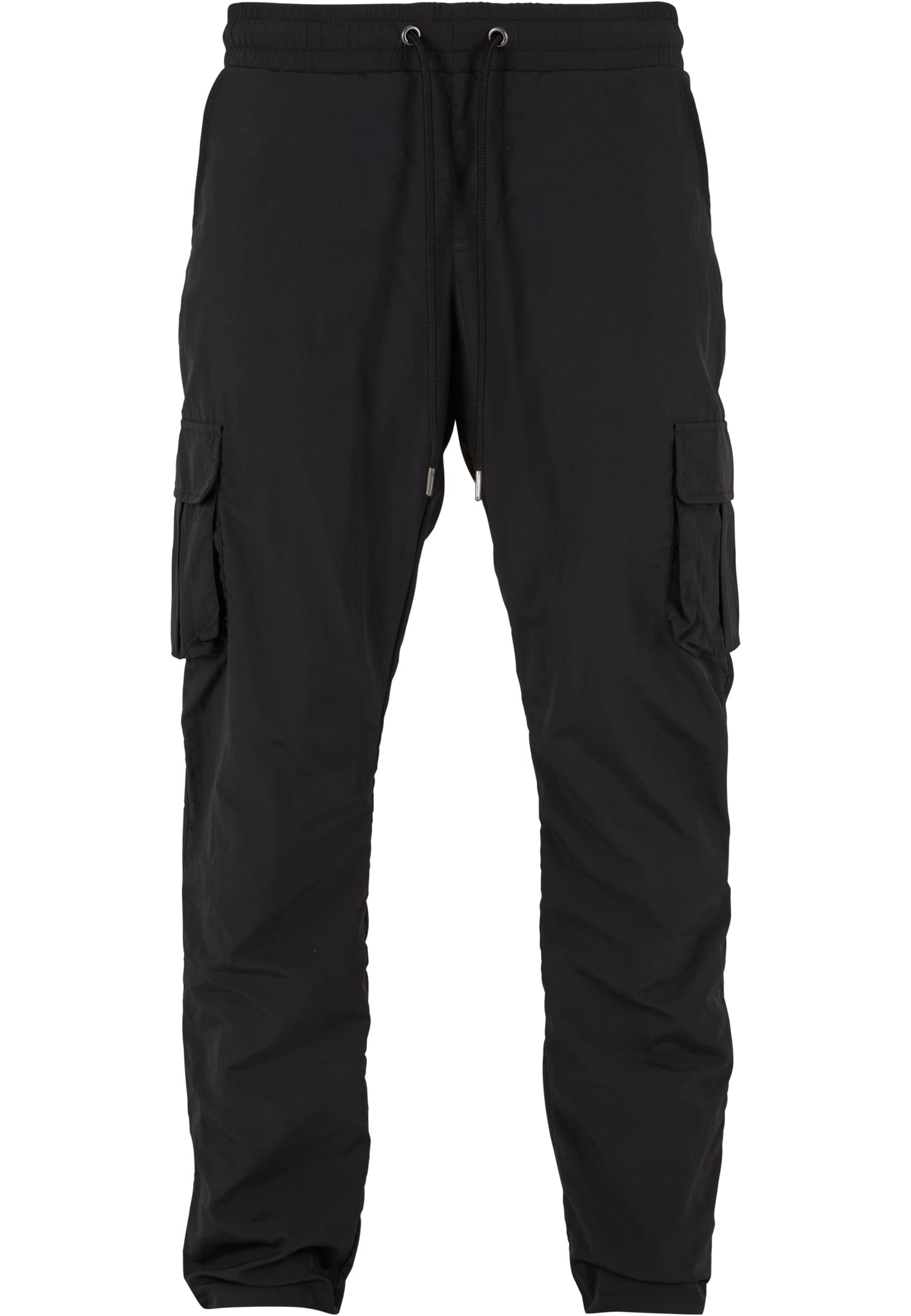 Straight Leg Nylon Cargo Pants | black