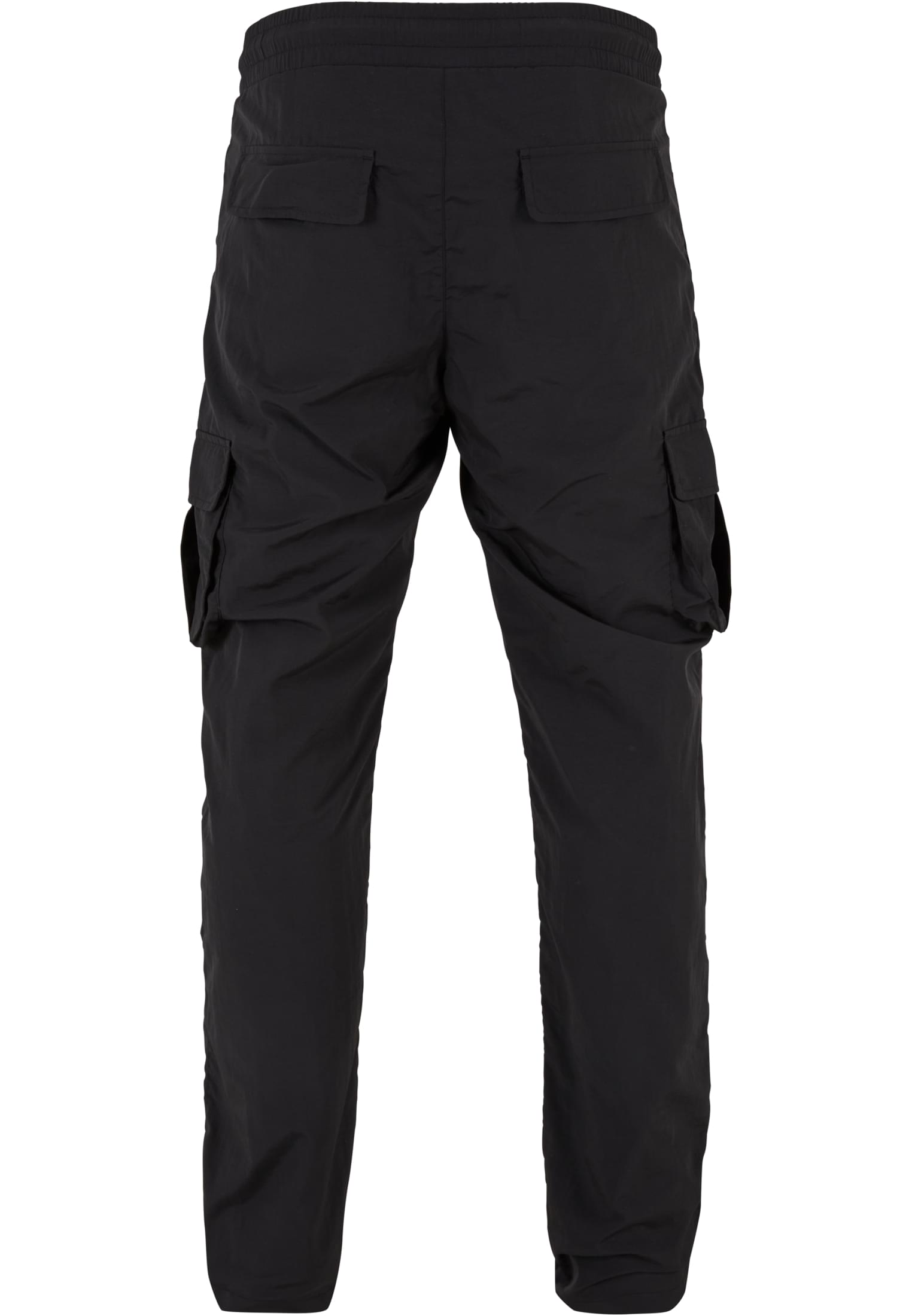 Straight Leg Nylon Cargo Pants | black