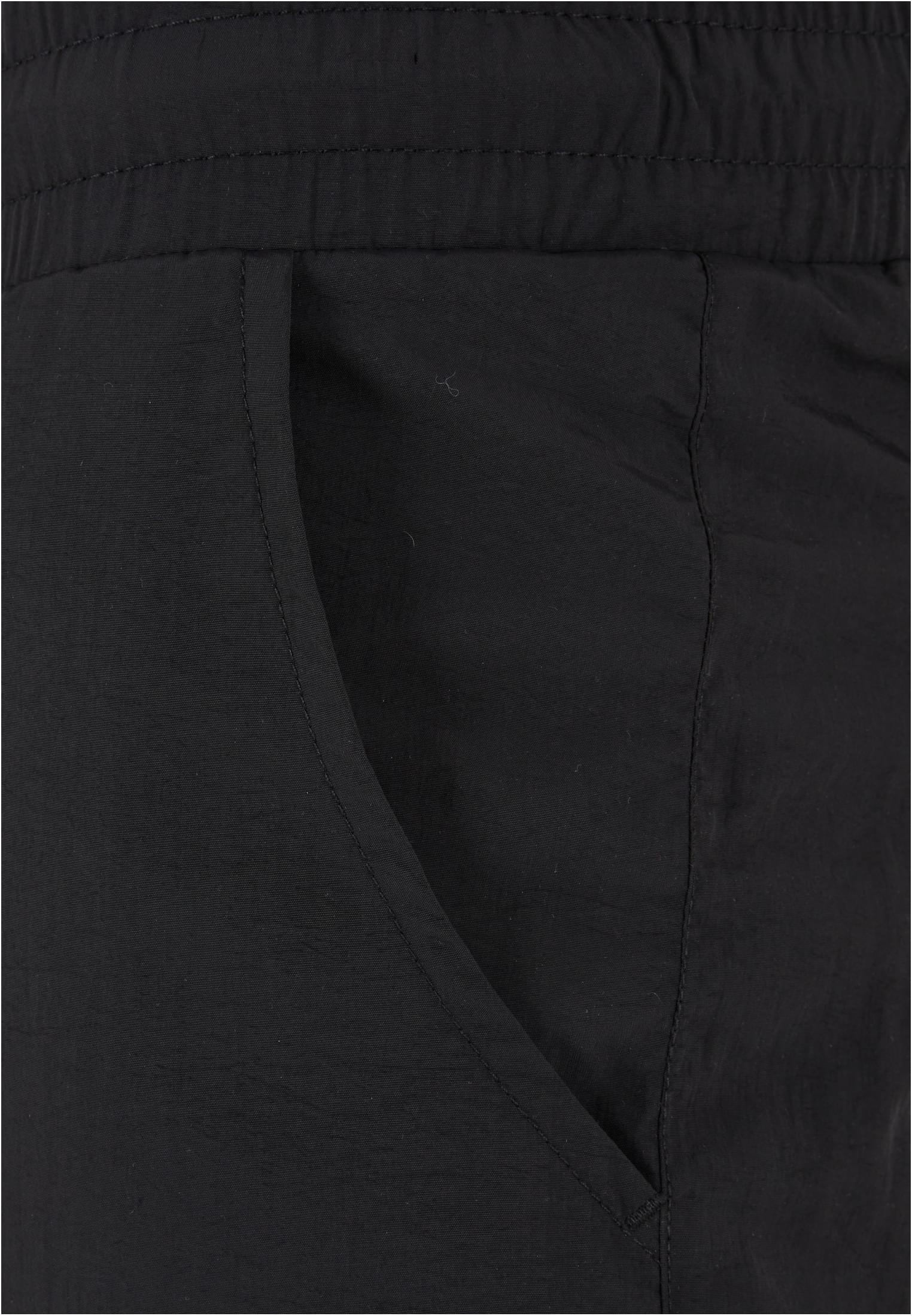 Straight Leg Nylon Cargo Pants | black