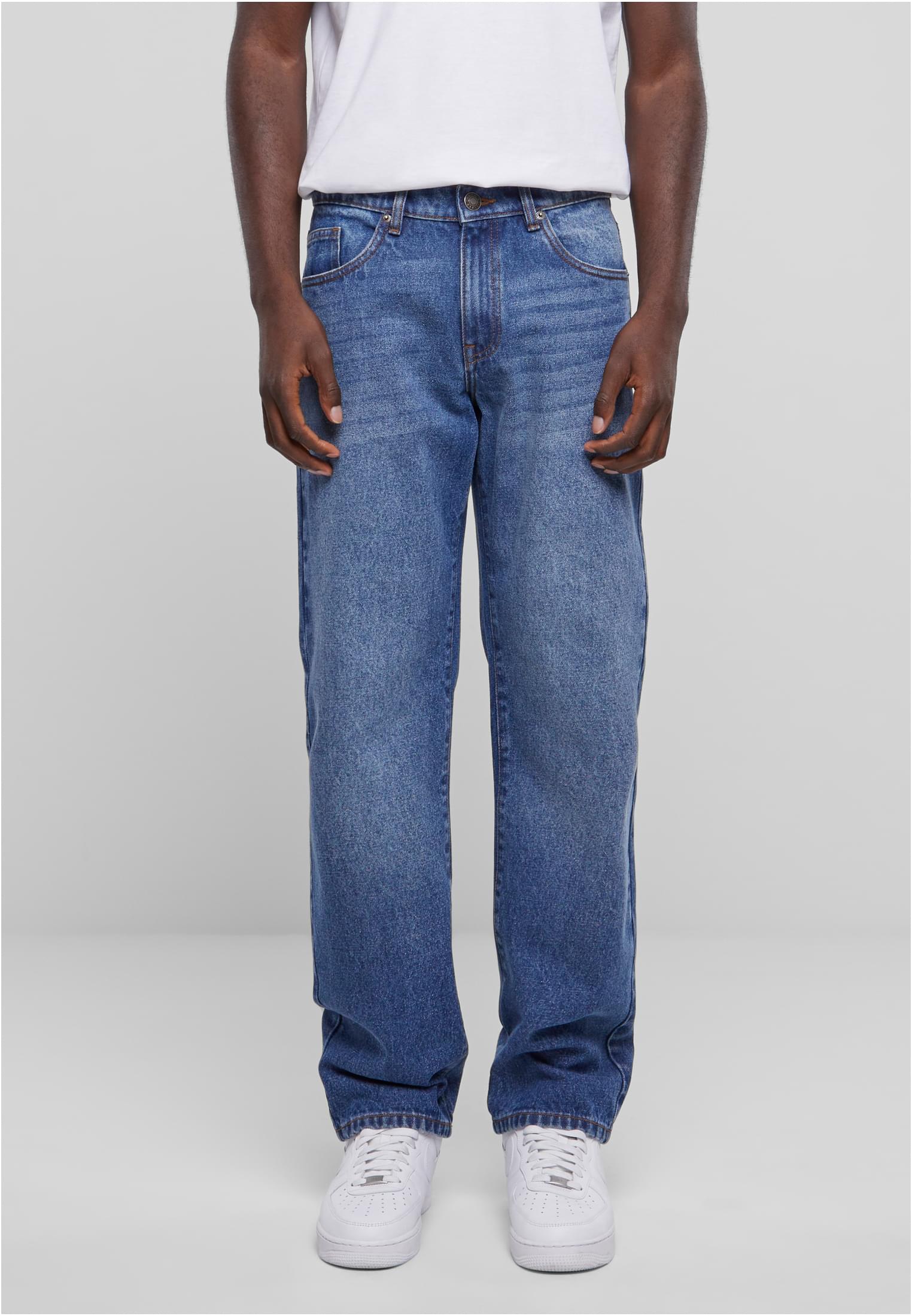 Heavy Ounce Straight Fit Jeans | new mid blue washed