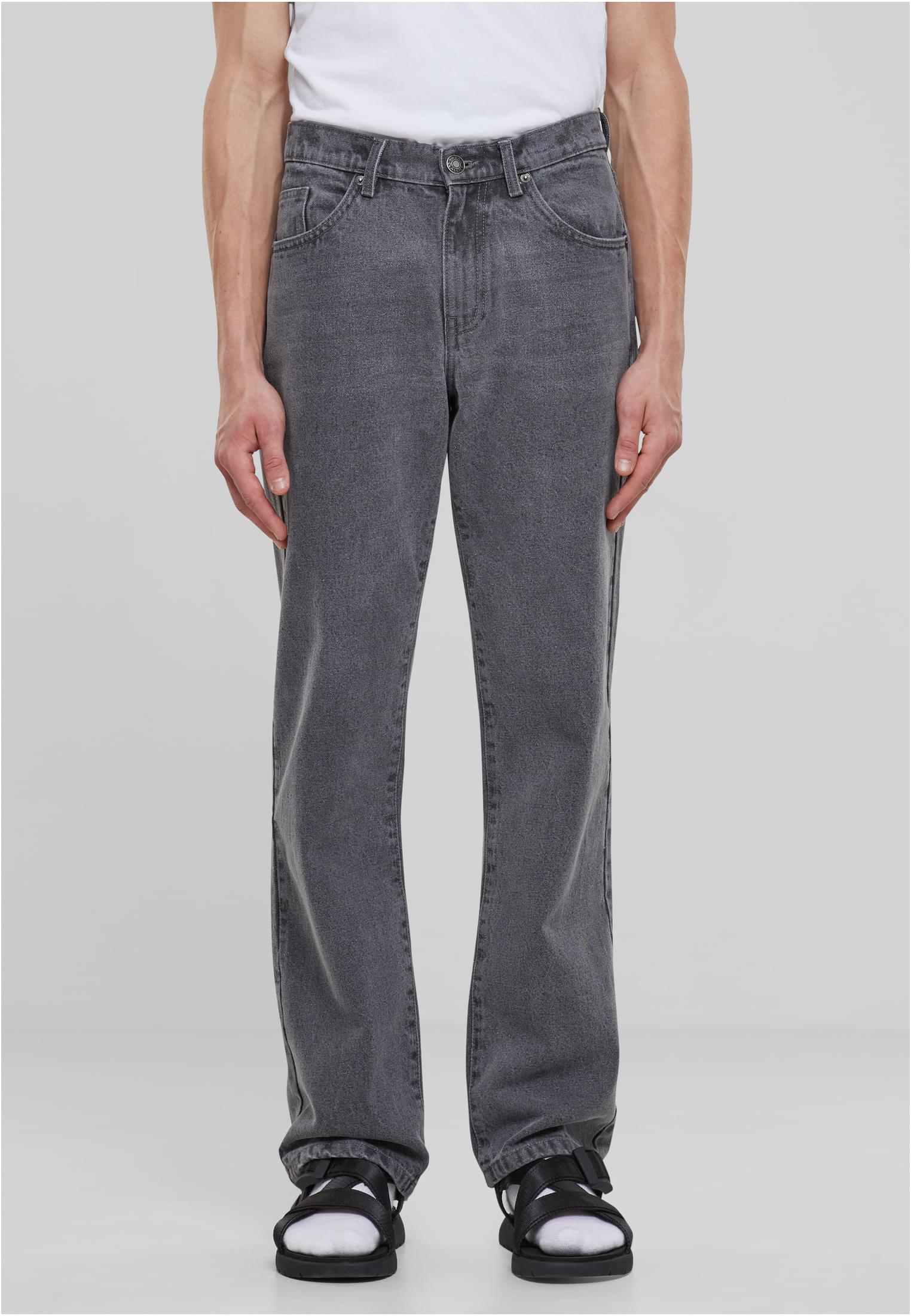 Heavy Ounce Straight Fit Jeans | new grey washed