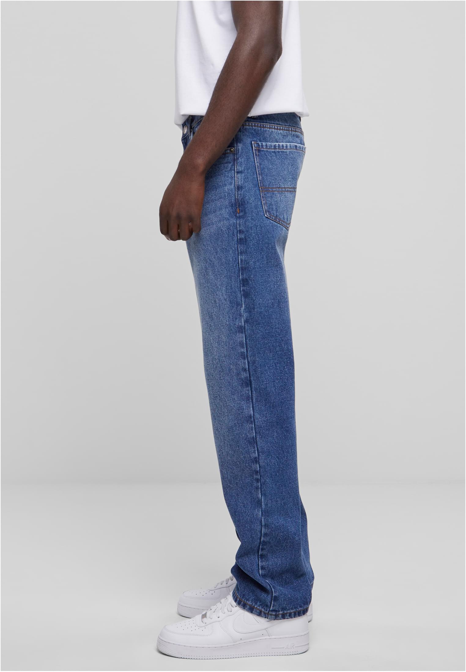 Heavy Ounce Straight Fit Jeans | new mid blue washed