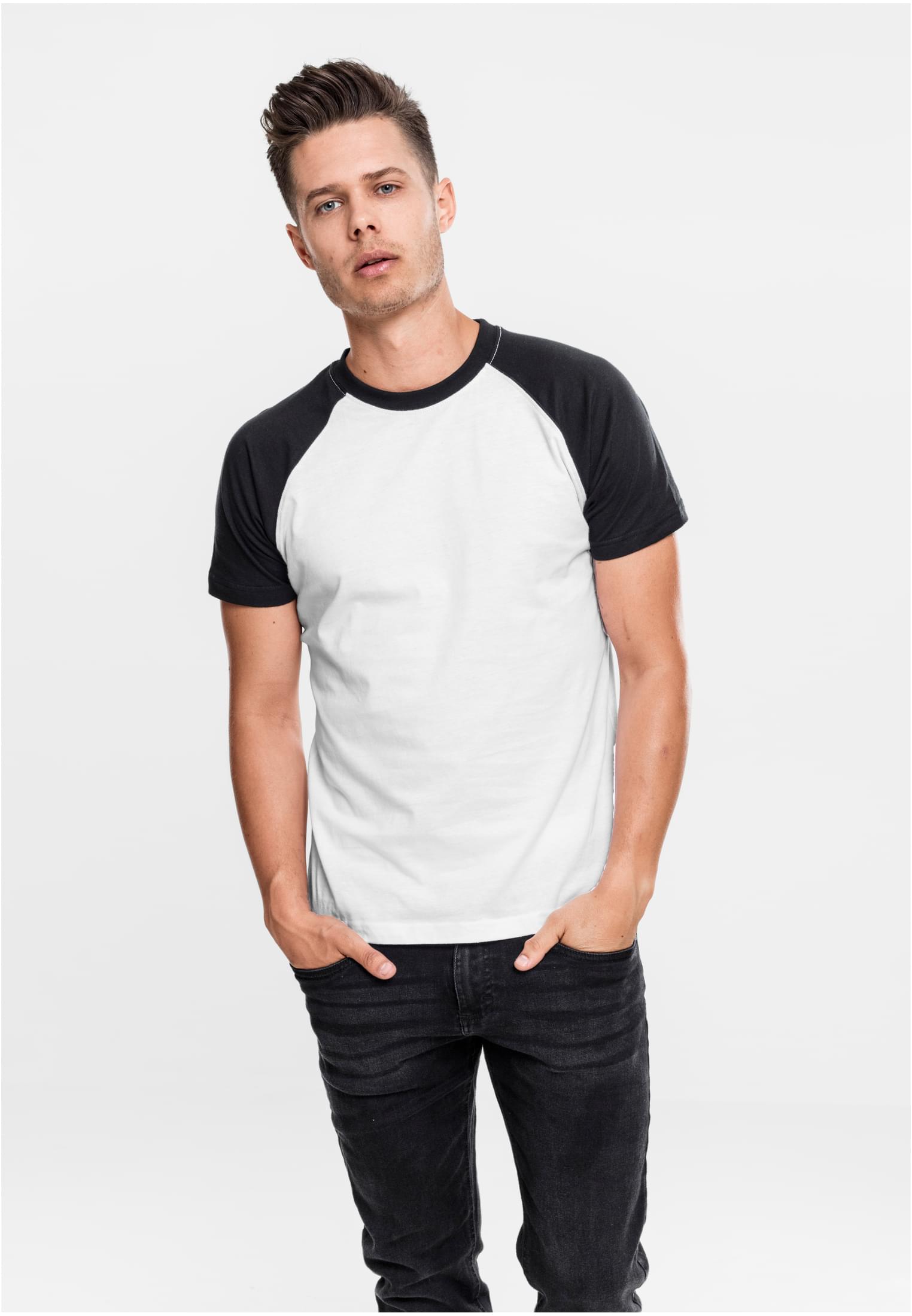 Raglan Contrast Tee 2-Pack | black/olive+white/black