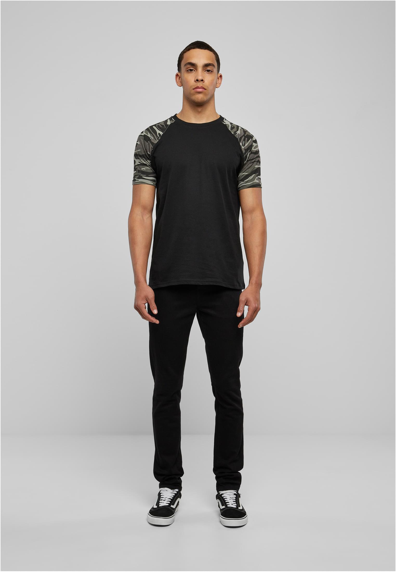 Raglan Contrast Tee | blk/darkcamo