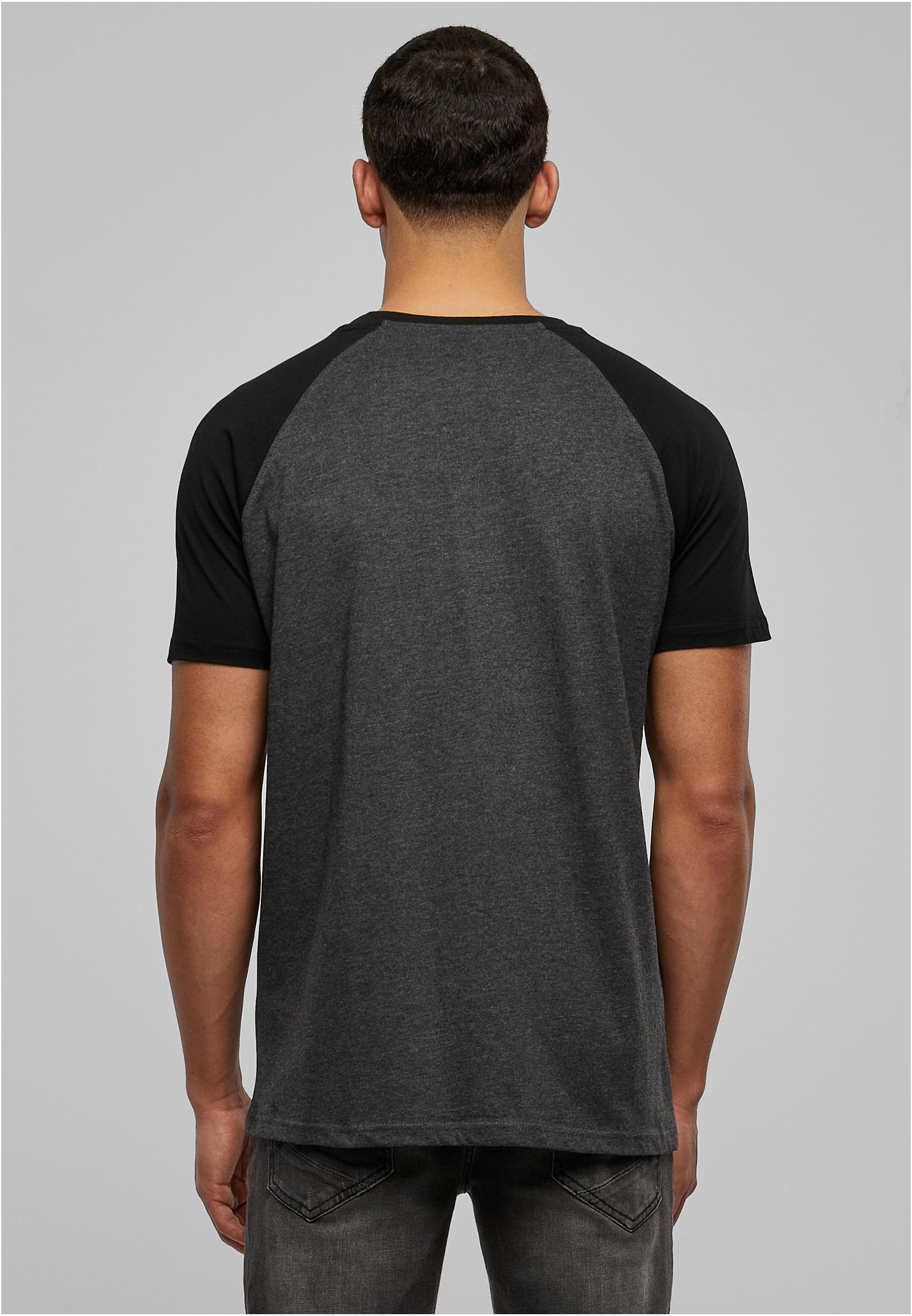 Raglan Contrast Tee | cha/blk