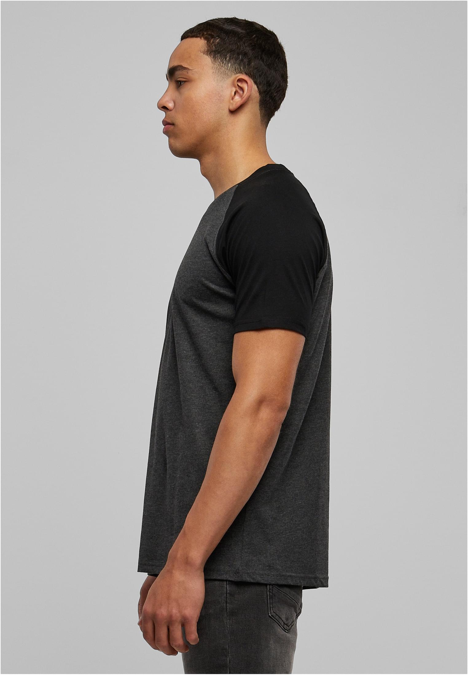 Raglan Contrast Tee | cha/blk