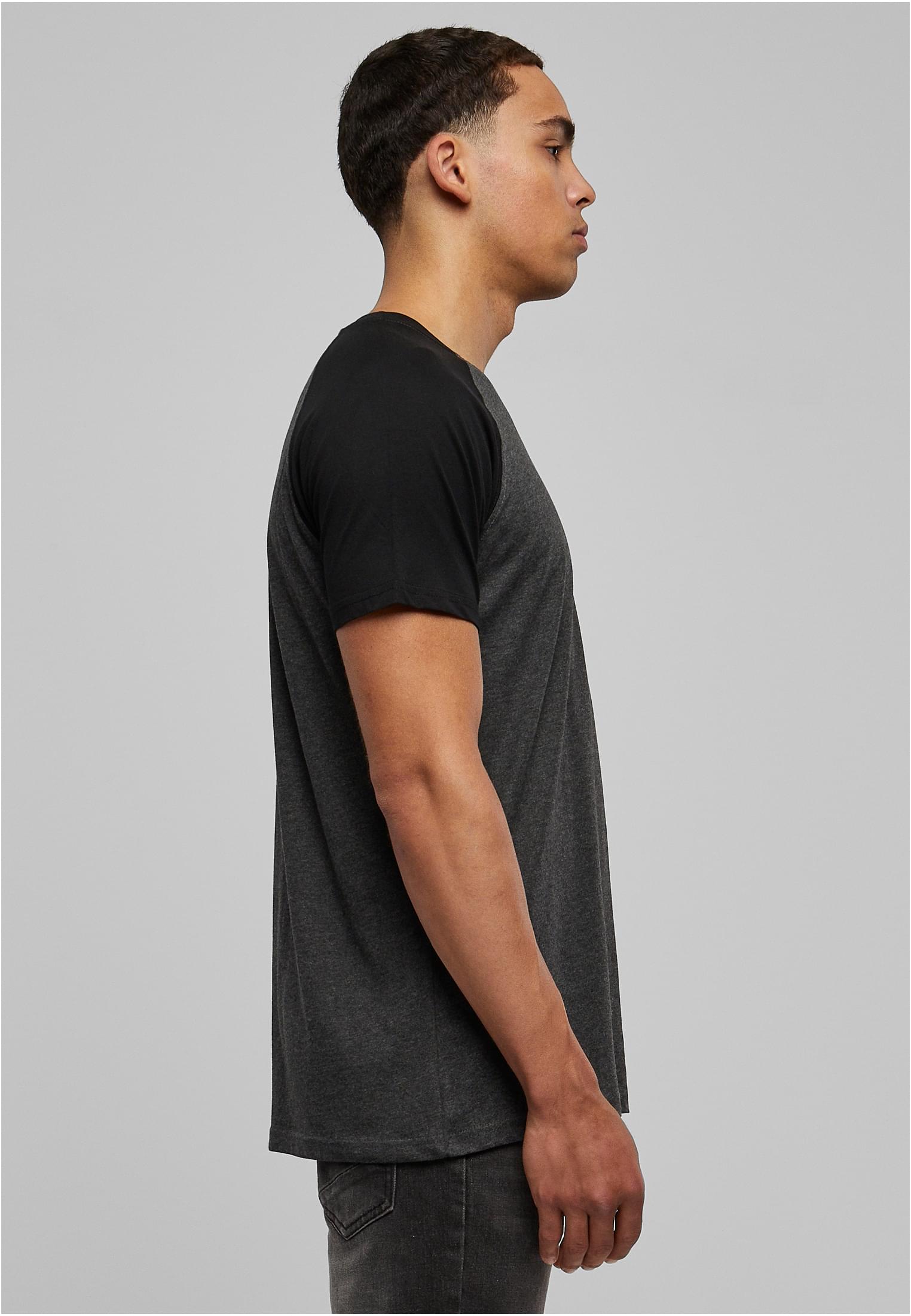 Raglan Contrast Tee | cha/blk