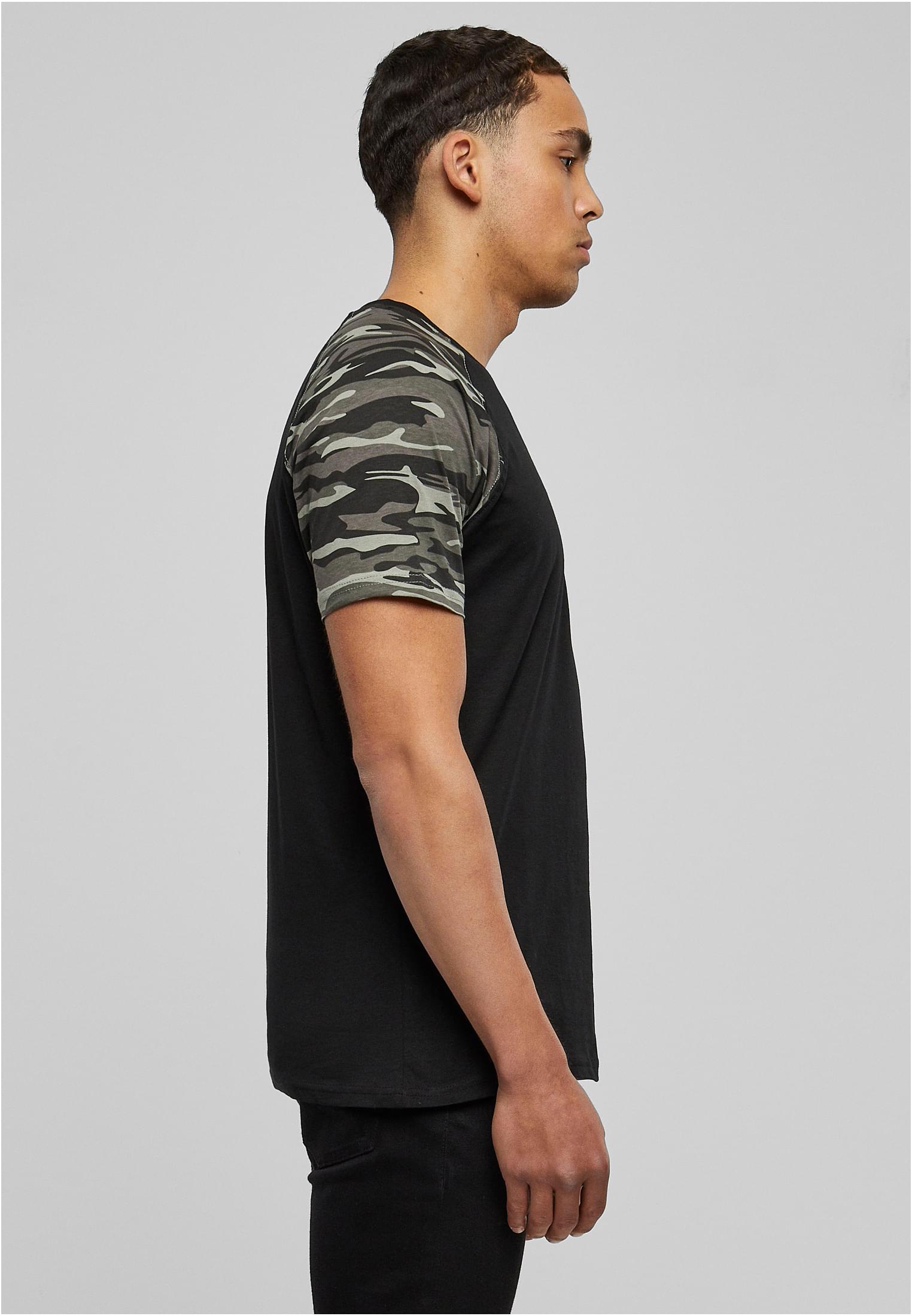 Raglan Contrast Tee | blk/darkcamo