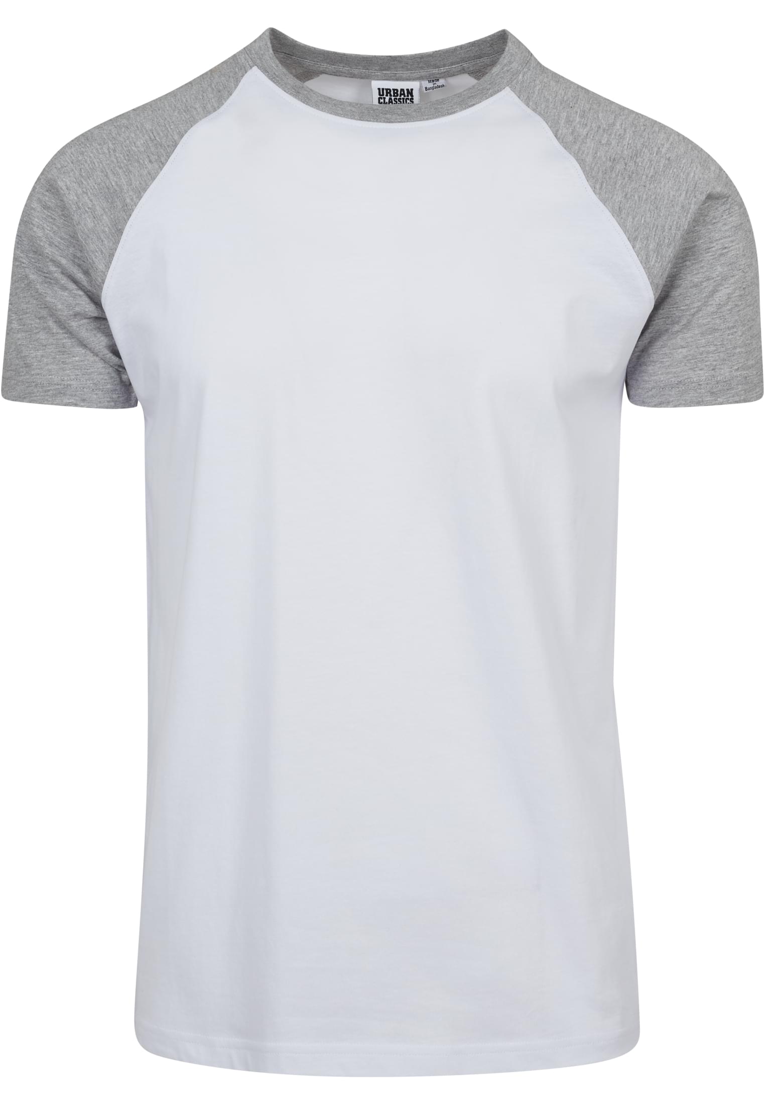 Raglan Contrast Tee | wht/gry