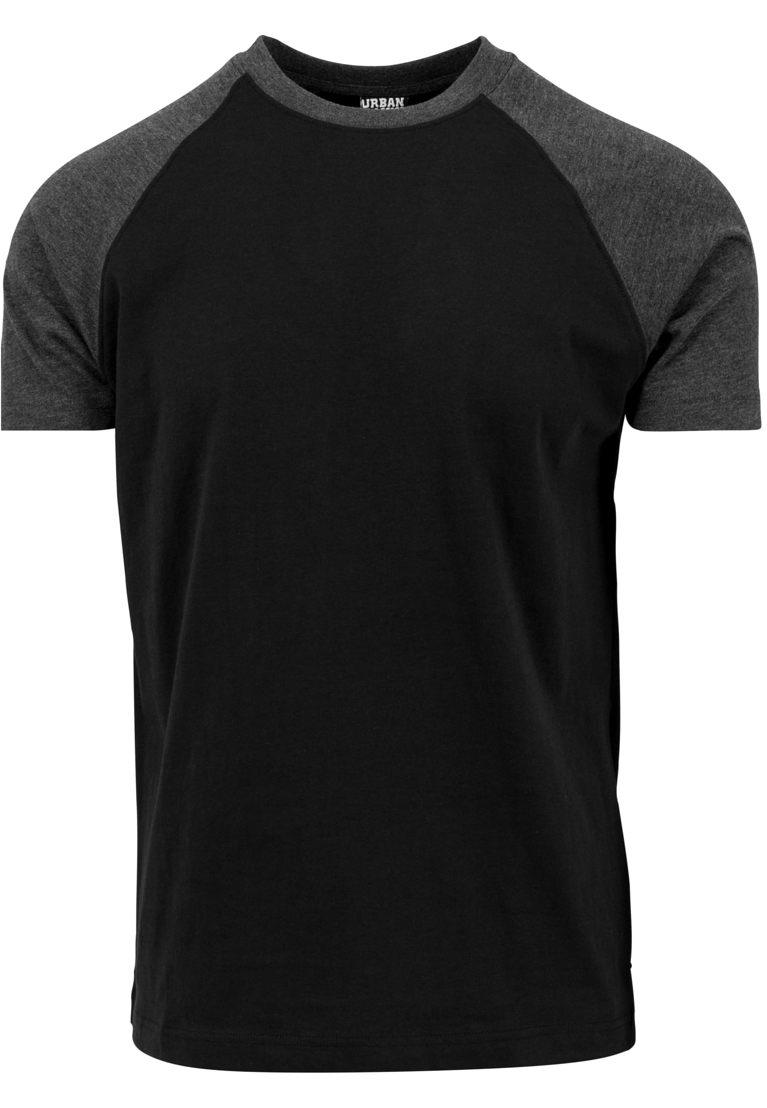 Raglan Contrast Tee | blk/cha