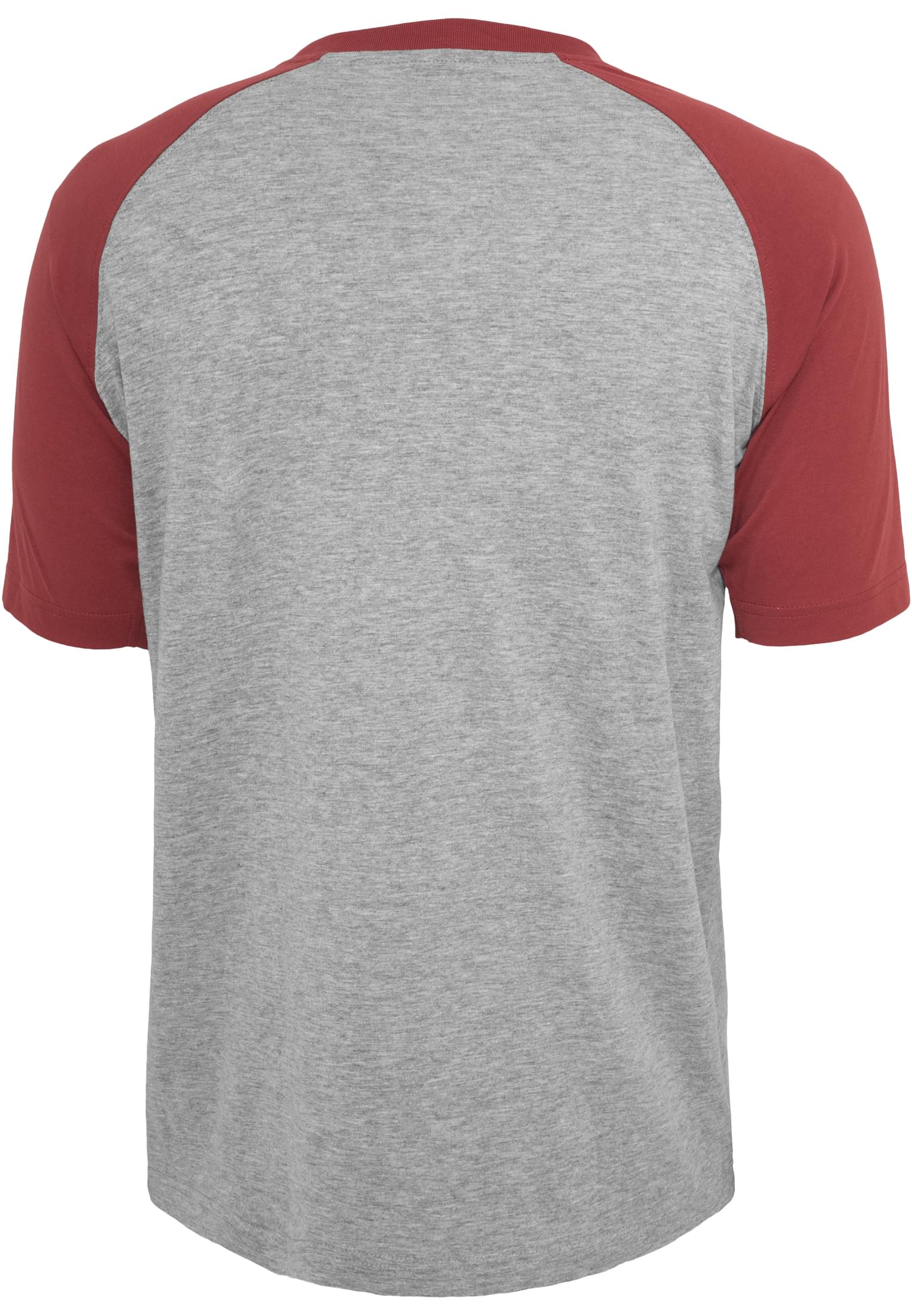 Raglan Contrast Tee | gry/ruby