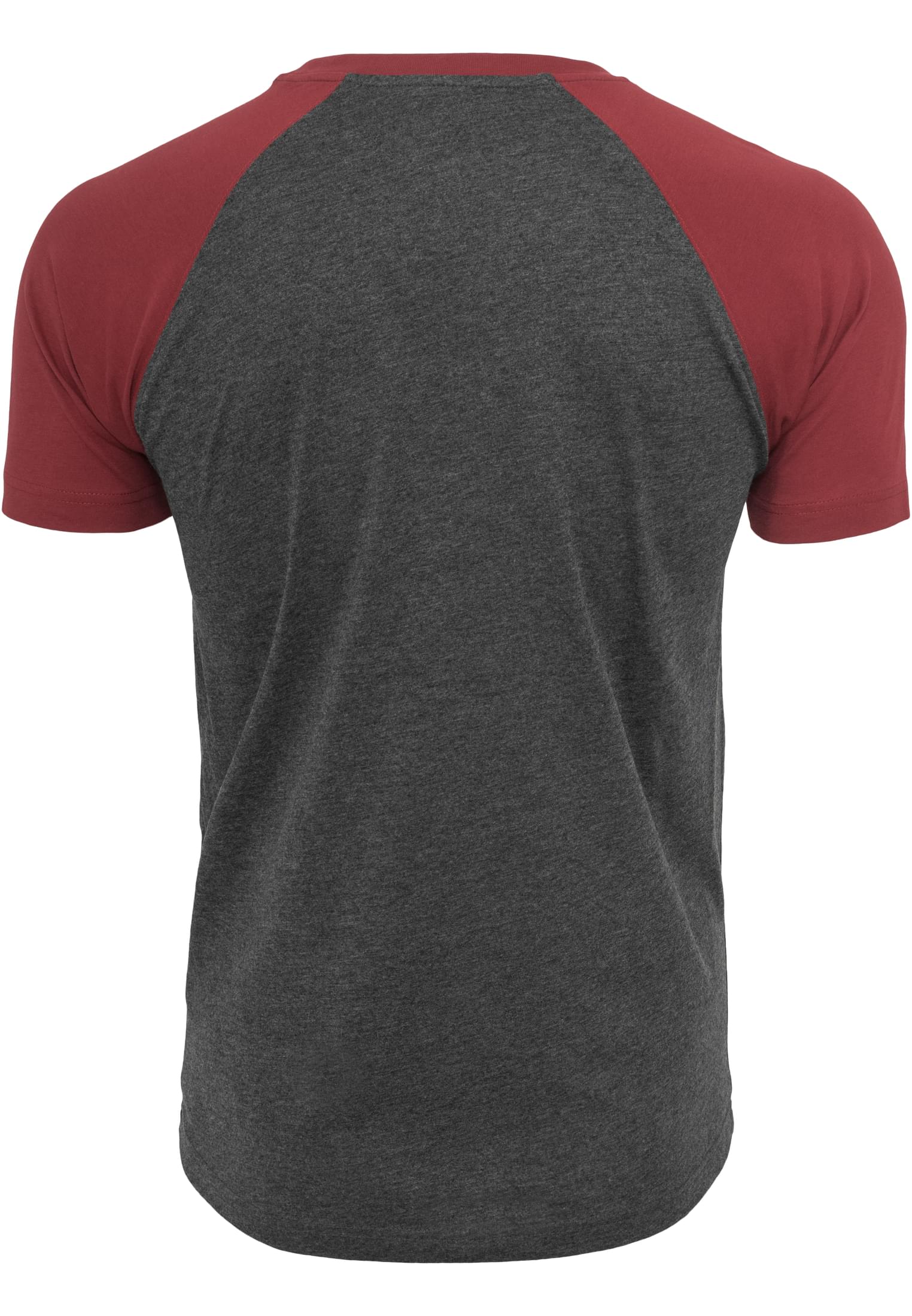 Raglan Contrast Tee | cha/burgundy