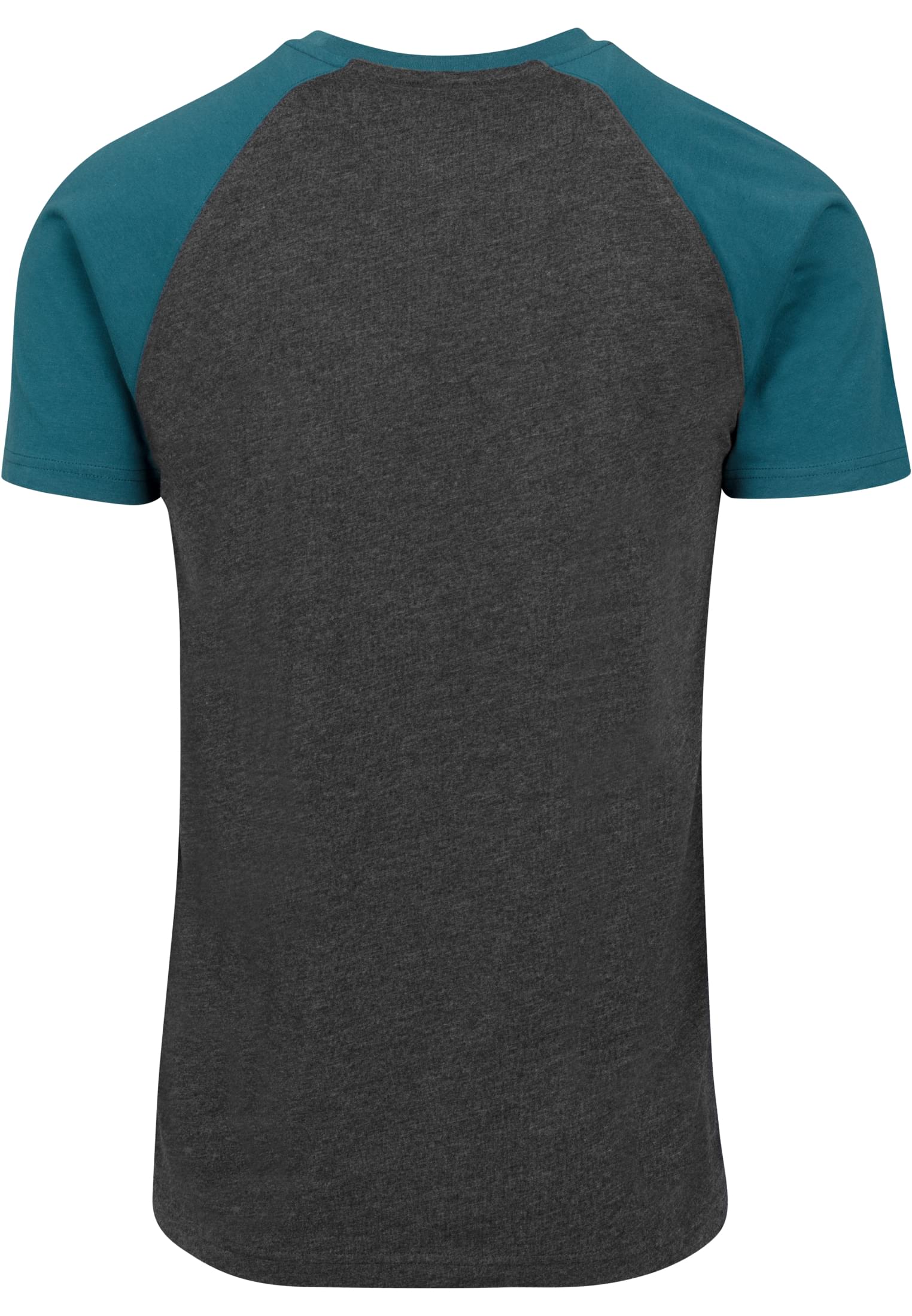 Raglan Contrast Tee | charcoal/teal