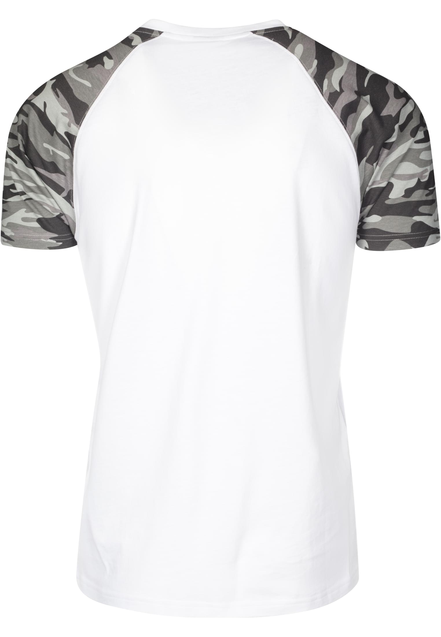 Raglan Contrast Tee | wht/darkcamo