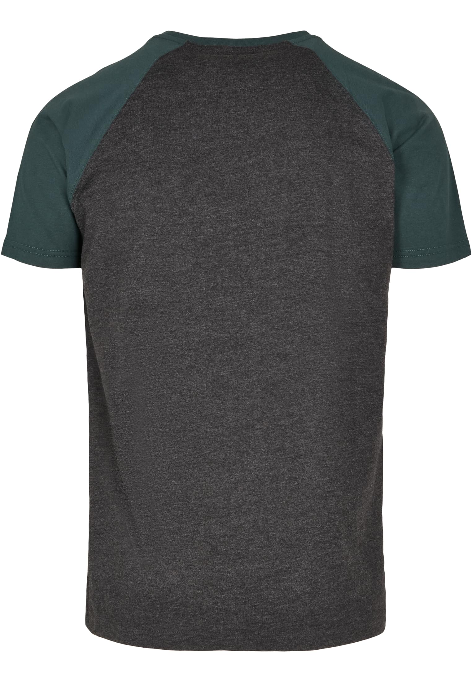 Raglan Contrast Tee | charcoal/bottlegreen