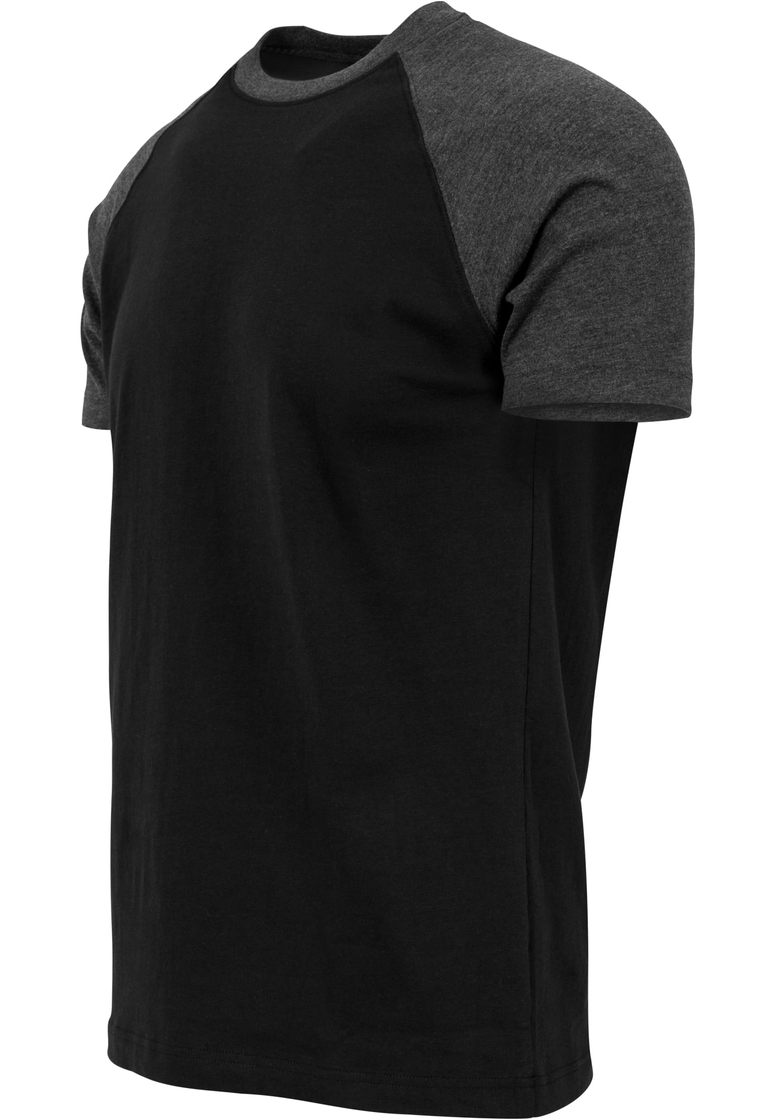 Raglan Contrast Tee | blk/cha