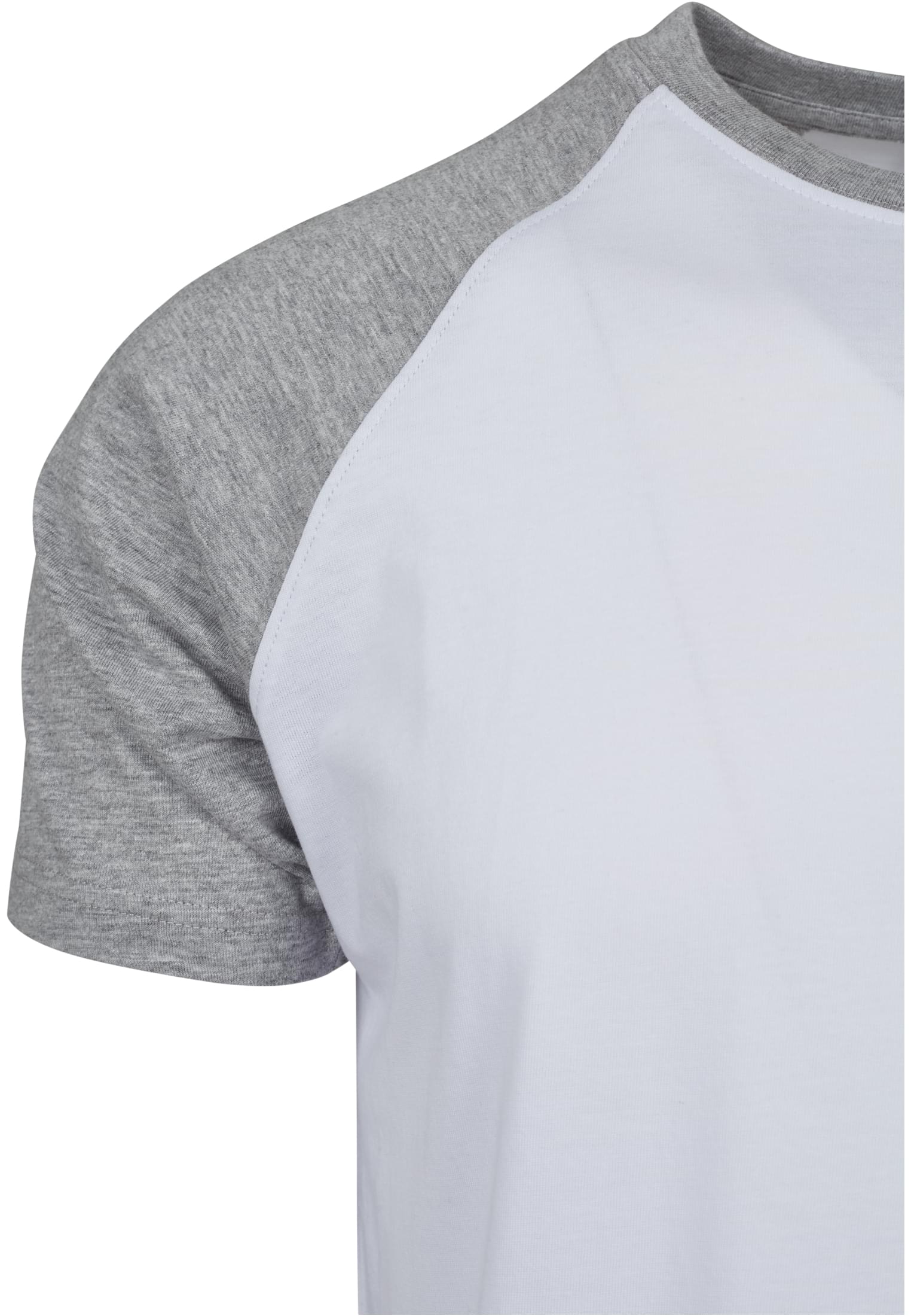 Raglan Contrast Tee | wht/gry