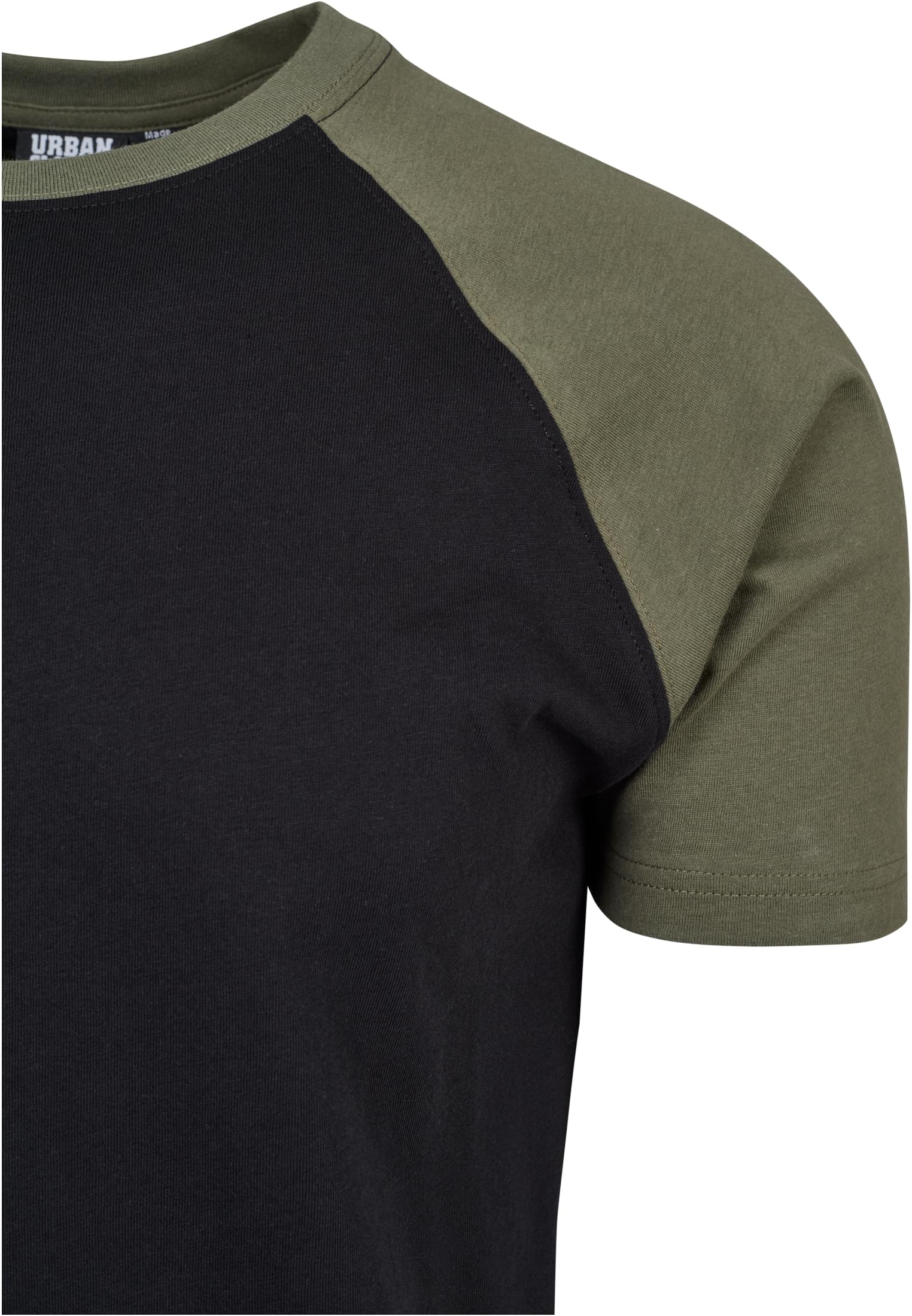 Raglan Contrast Tee | blk/olive