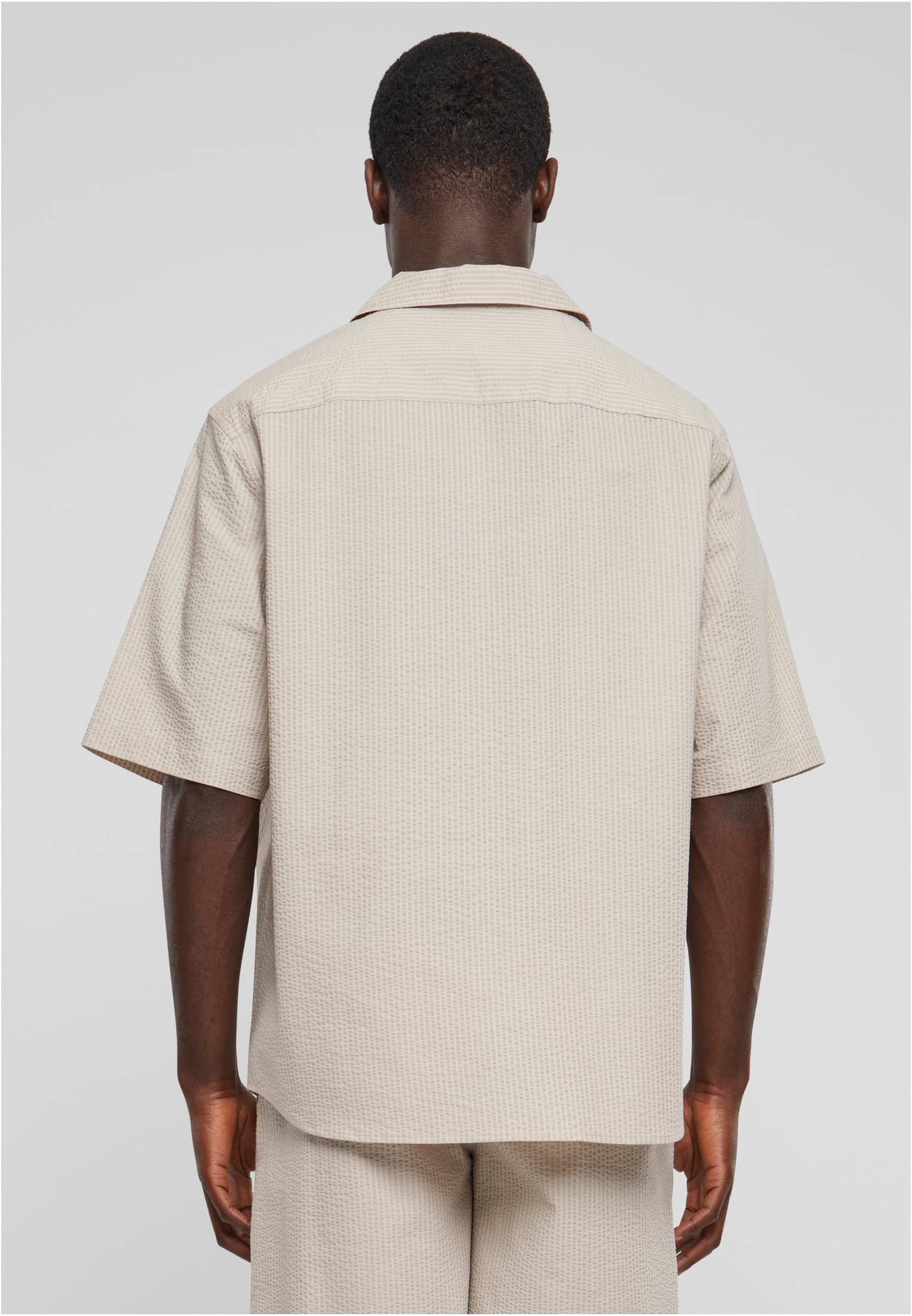 Relaxed Seersucker Short Sleeve Shirt | cloud