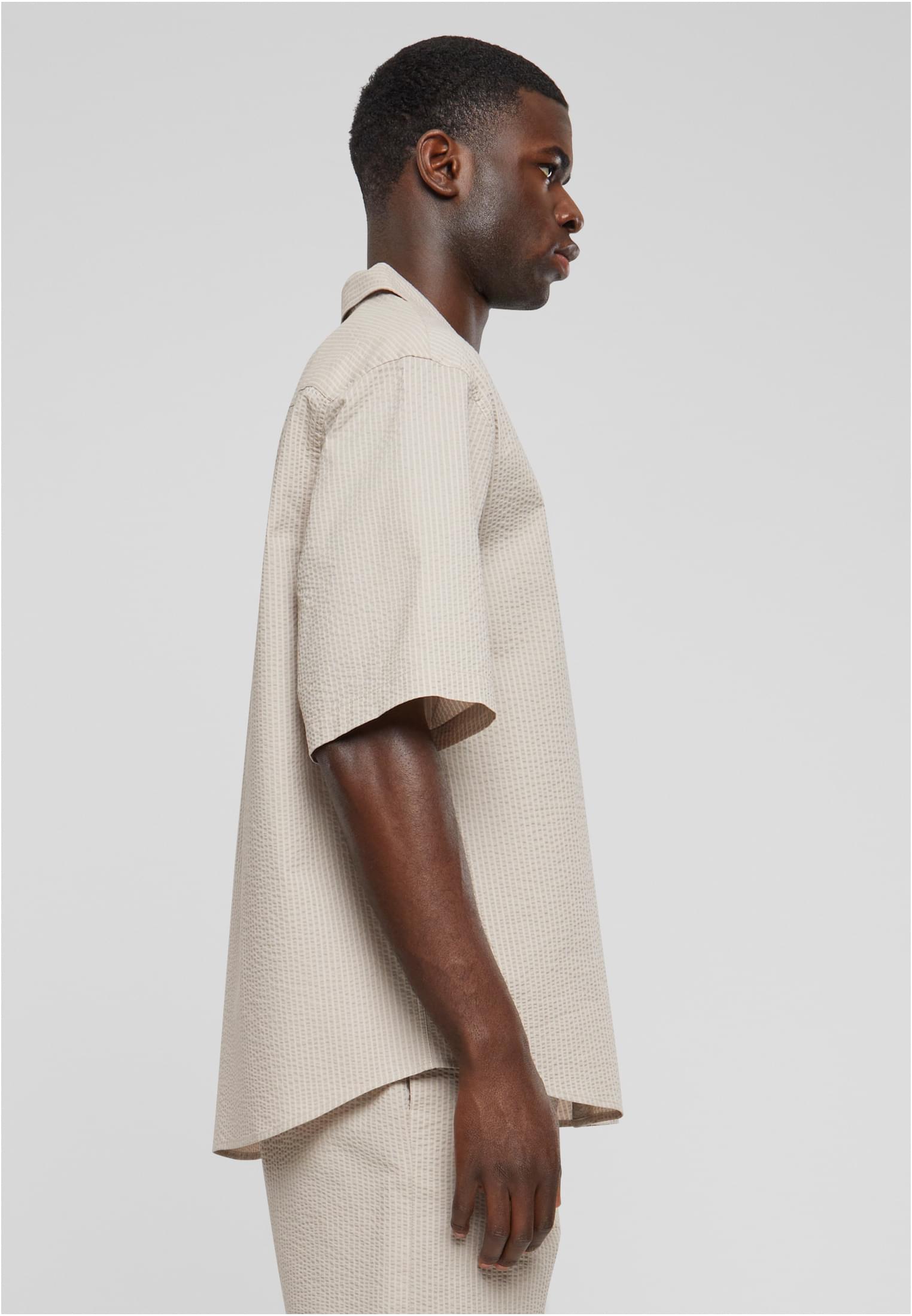 Relaxed Seersucker Short Sleeve Shirt | cloud