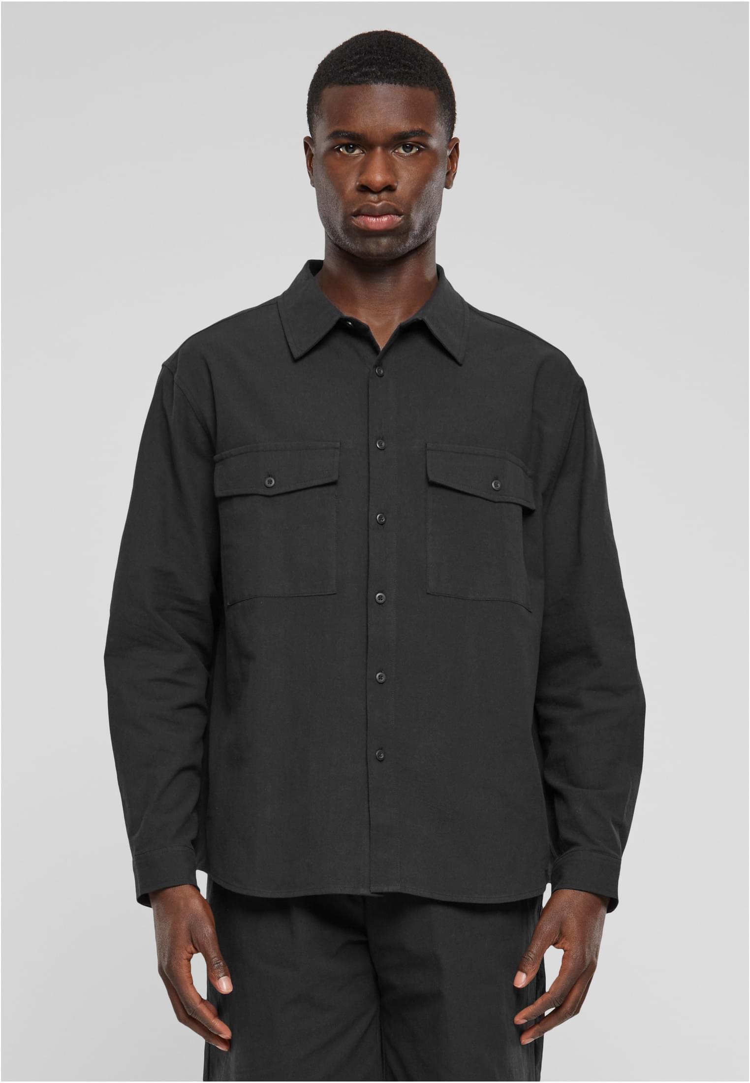 Basic Crepe Shirt | black