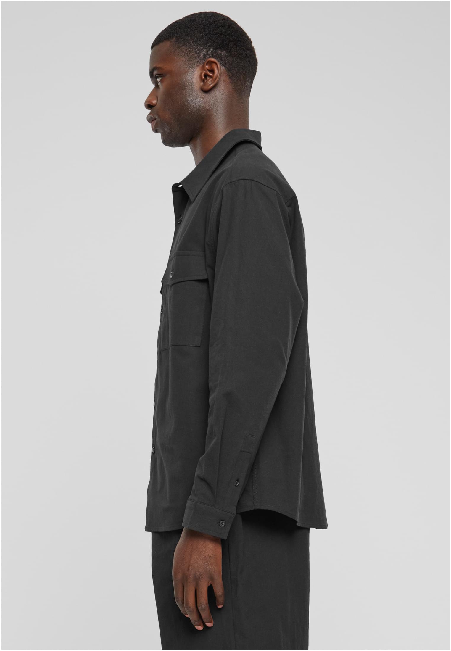 Basic Crepe Shirt | black