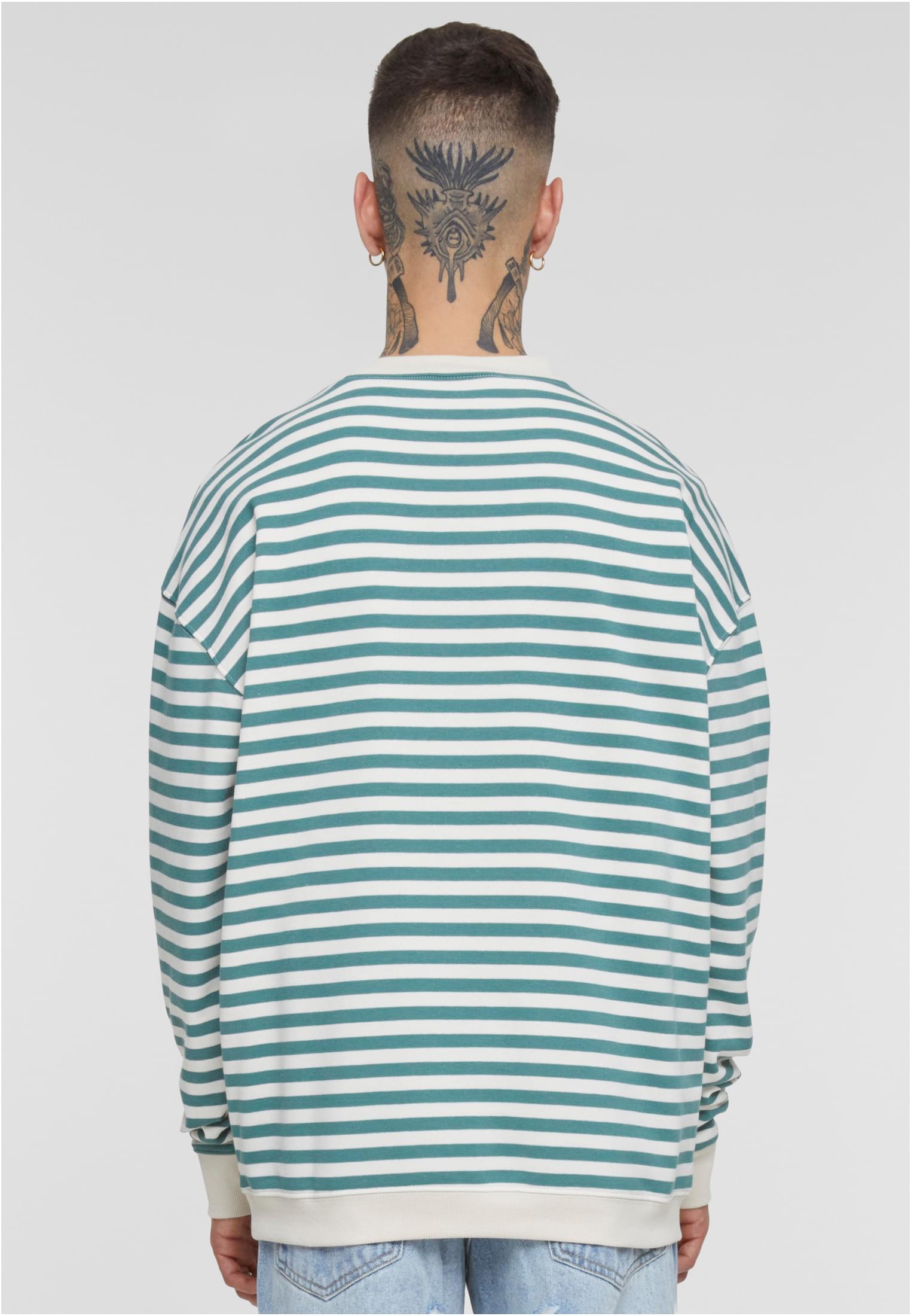 Striped Crewneck | whitesand/paleleaf