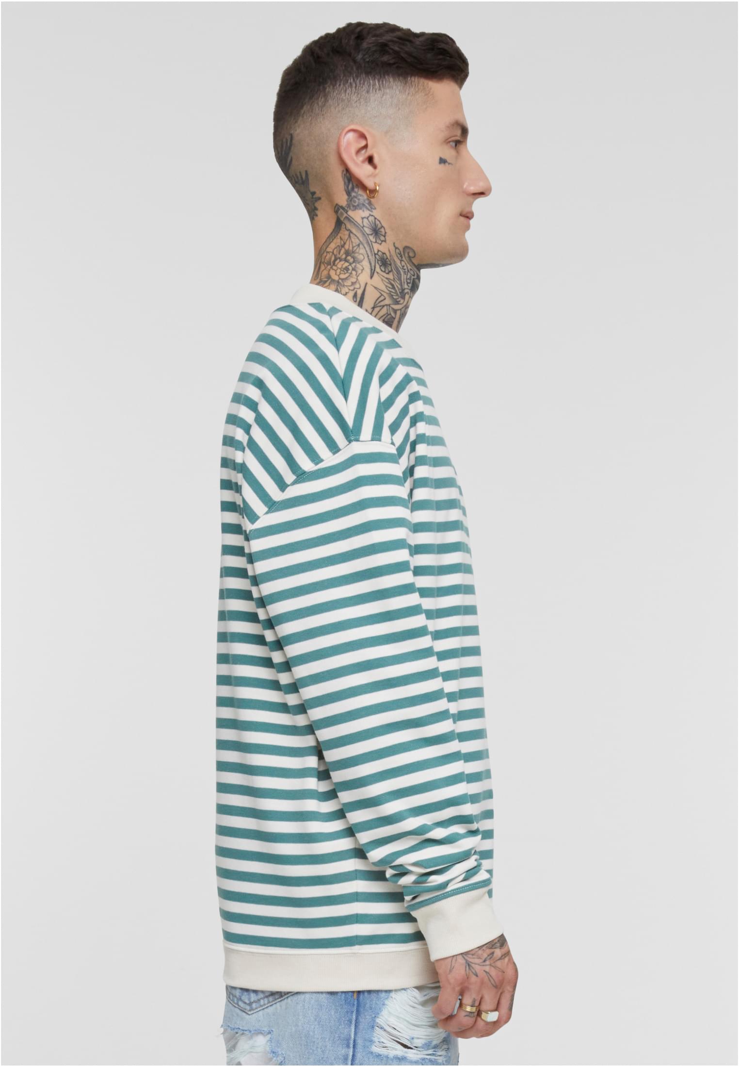 Striped Crewneck | whitesand/paleleaf