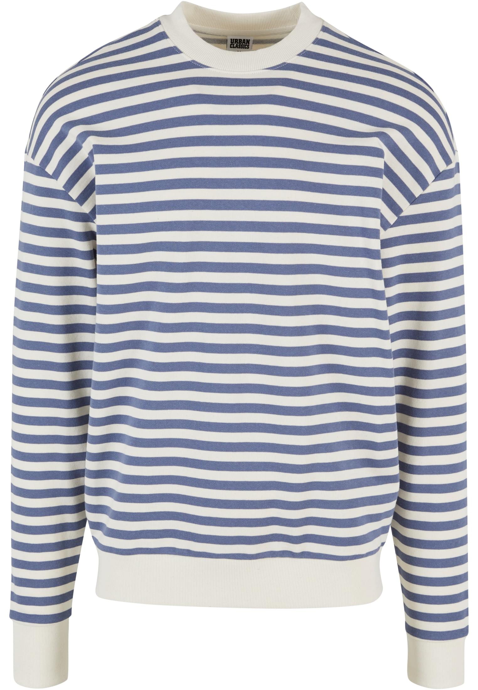 Striped Crewneck | whitesand/vintageblue