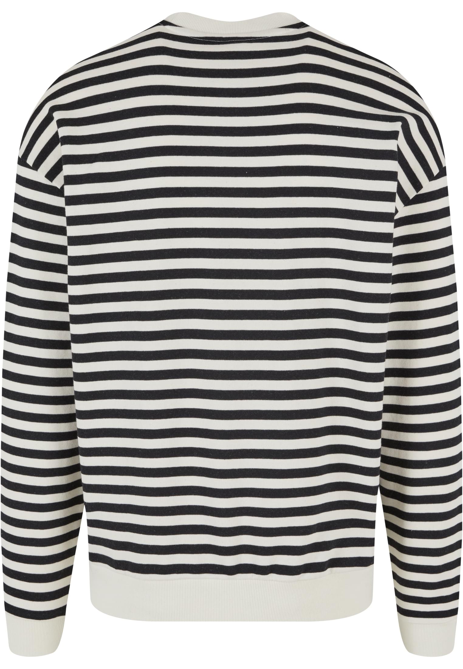 Striped Crewneck | whitesand/black