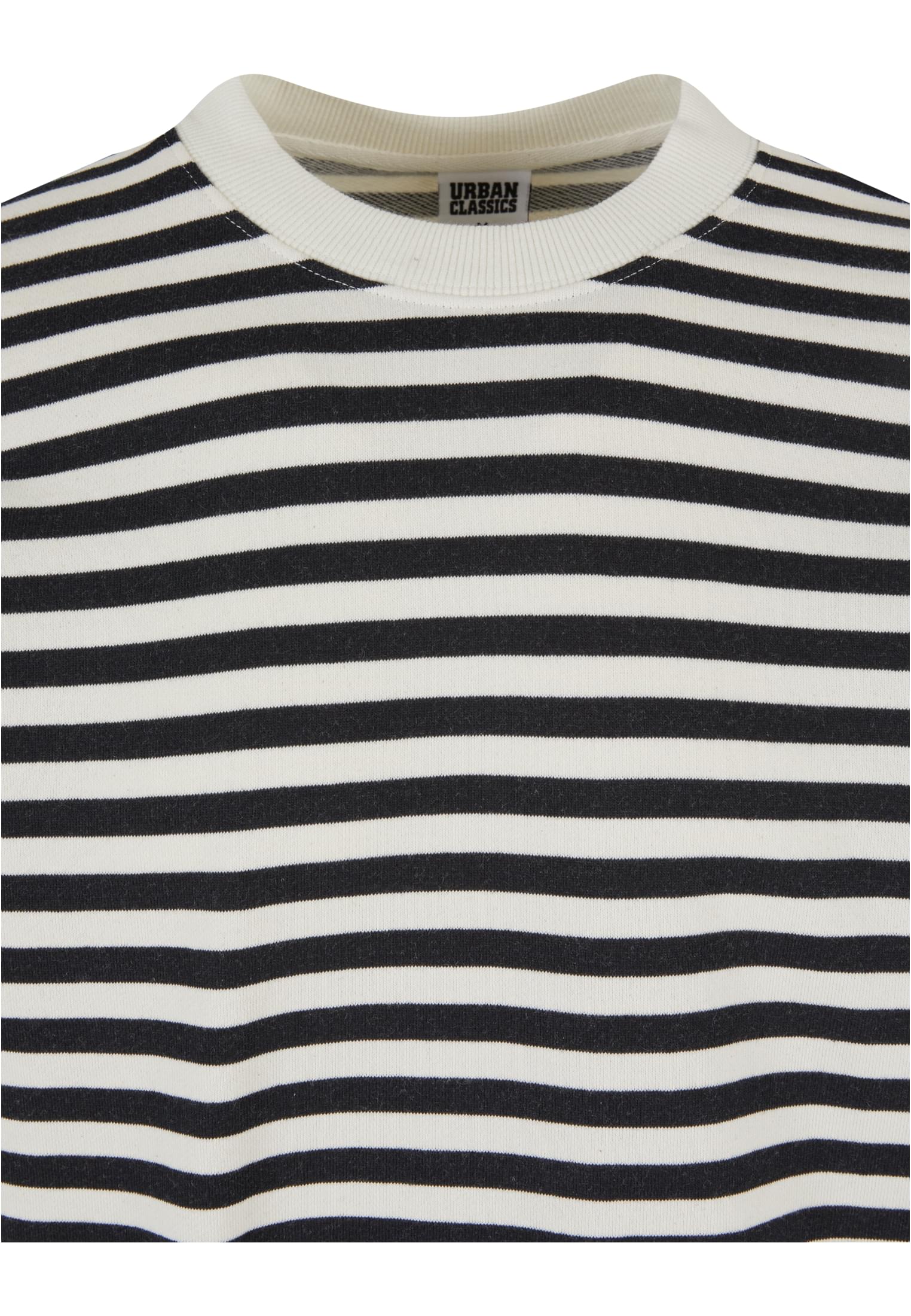 Striped Crewneck | whitesand/black