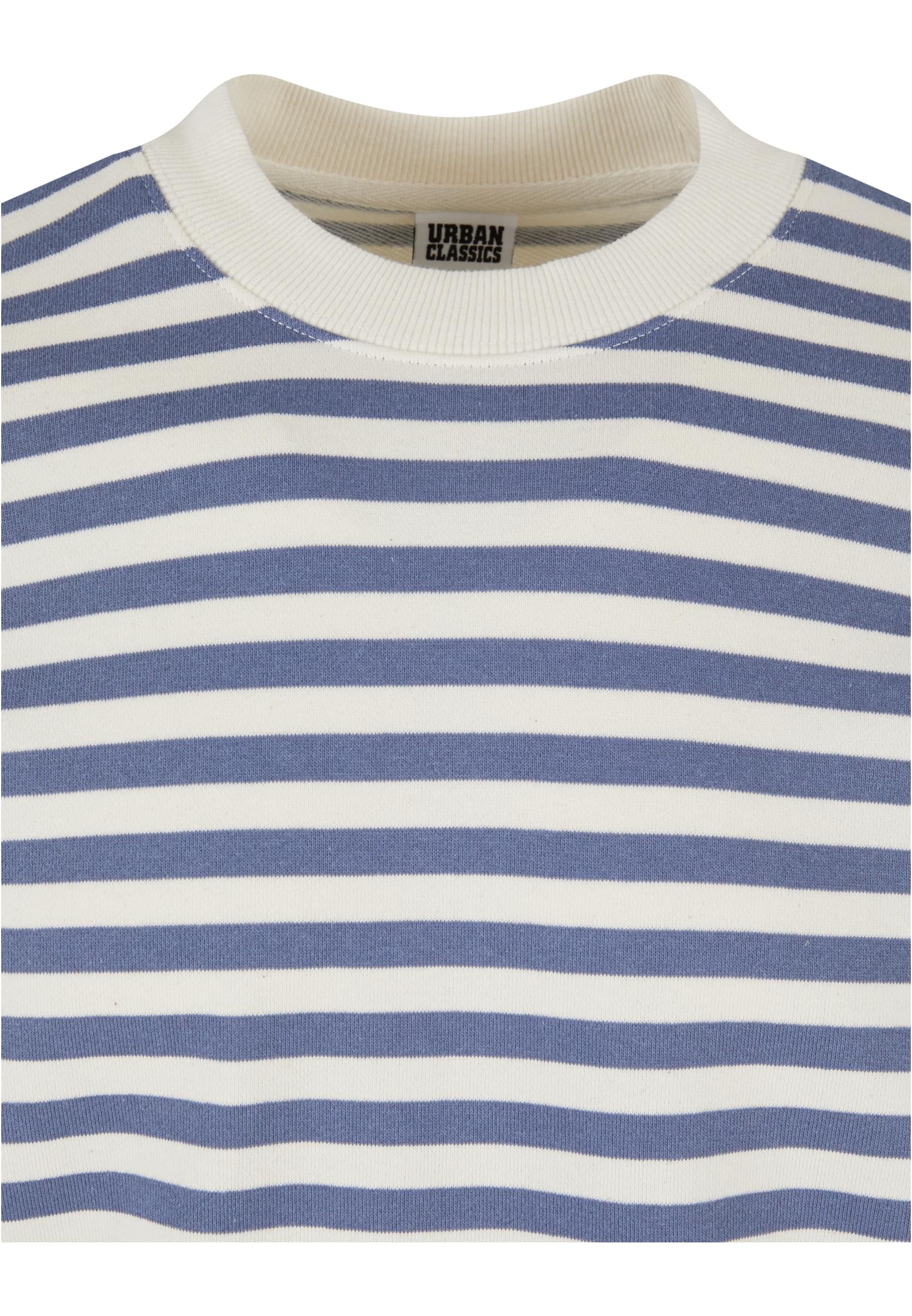 Striped Crewneck | whitesand/vintageblue