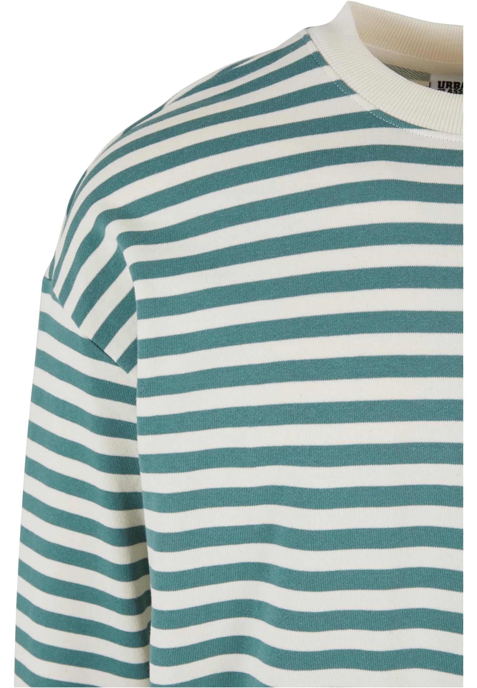 Striped Crewneck | whitesand/paleleaf