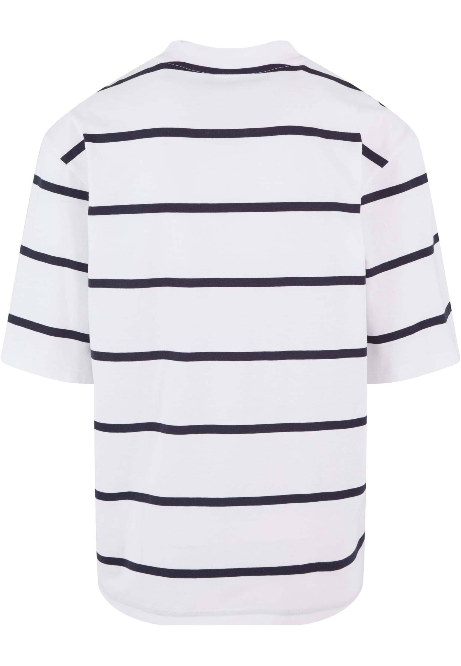 Oversized Sleeve Modern Stripe Tee | white/navy