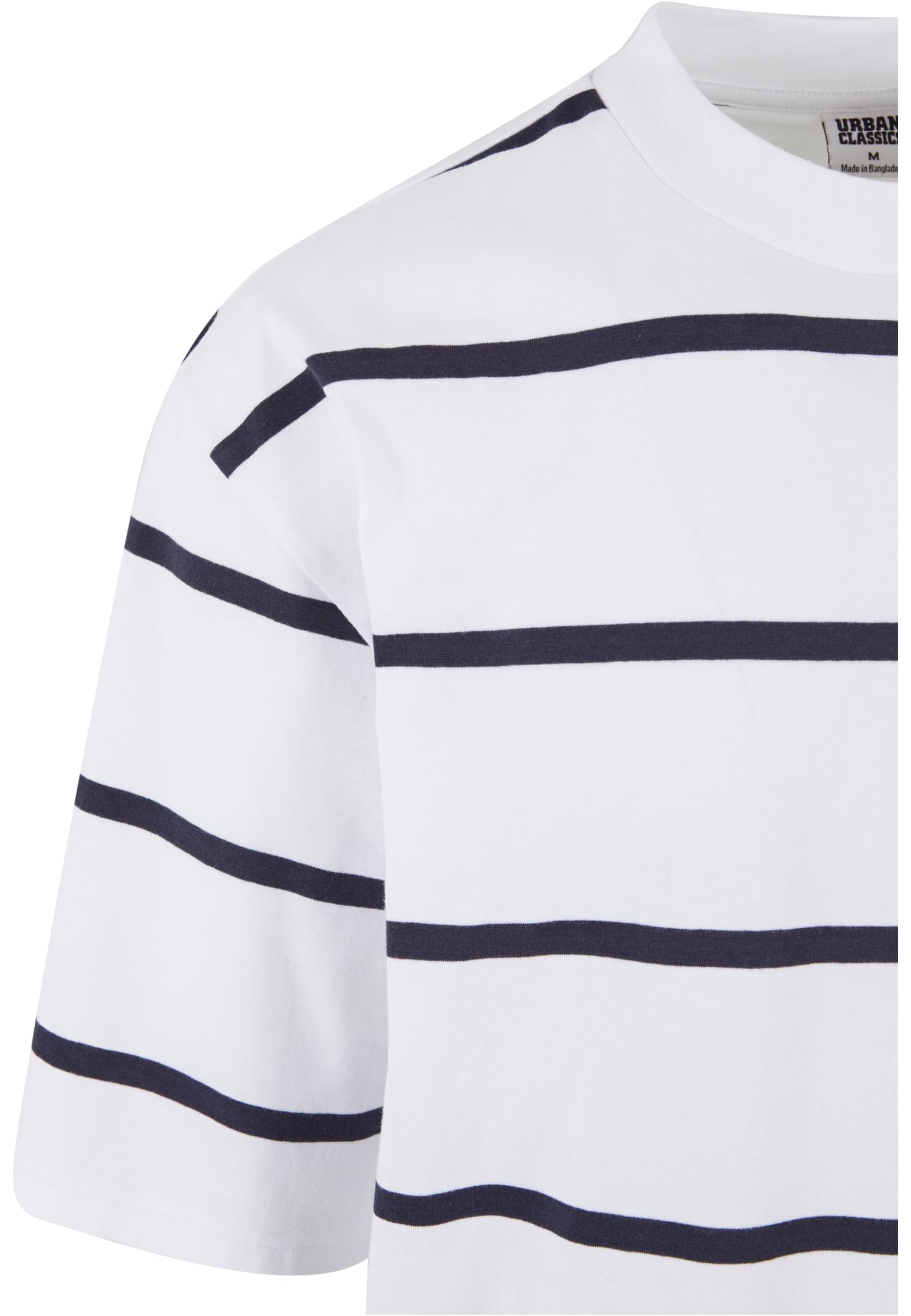 Oversized Sleeve Modern Stripe Tee | white/navy