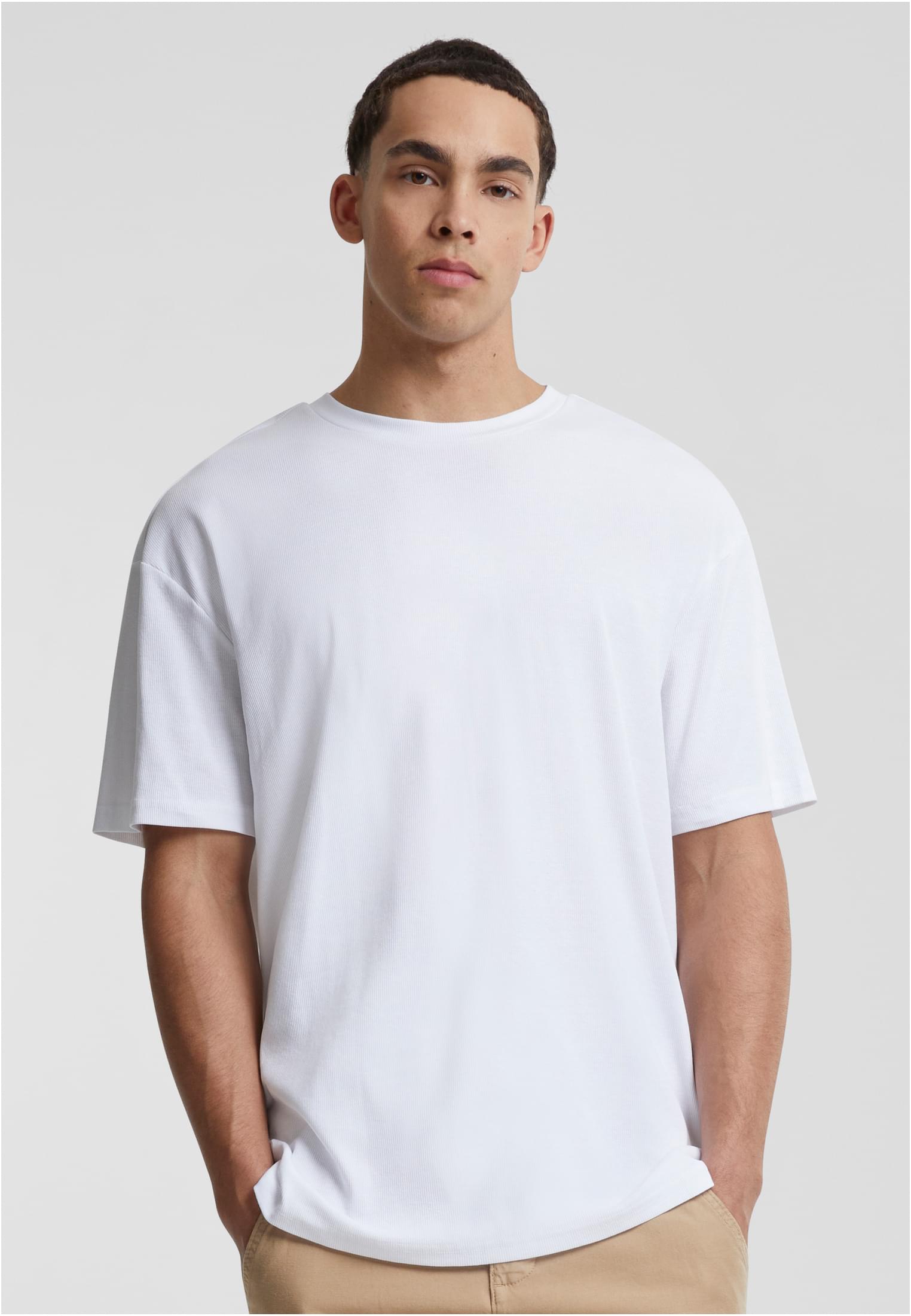 Organic Oversized Rib Tee | white