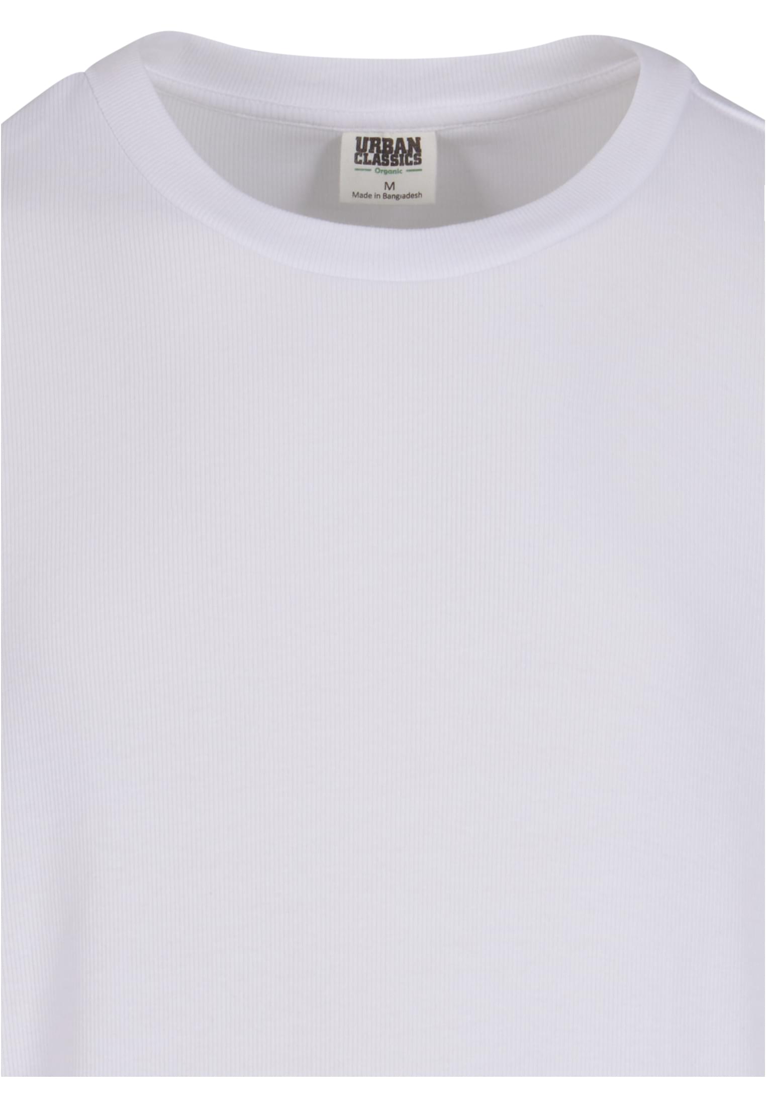 Organic Oversized Rib Tee | white