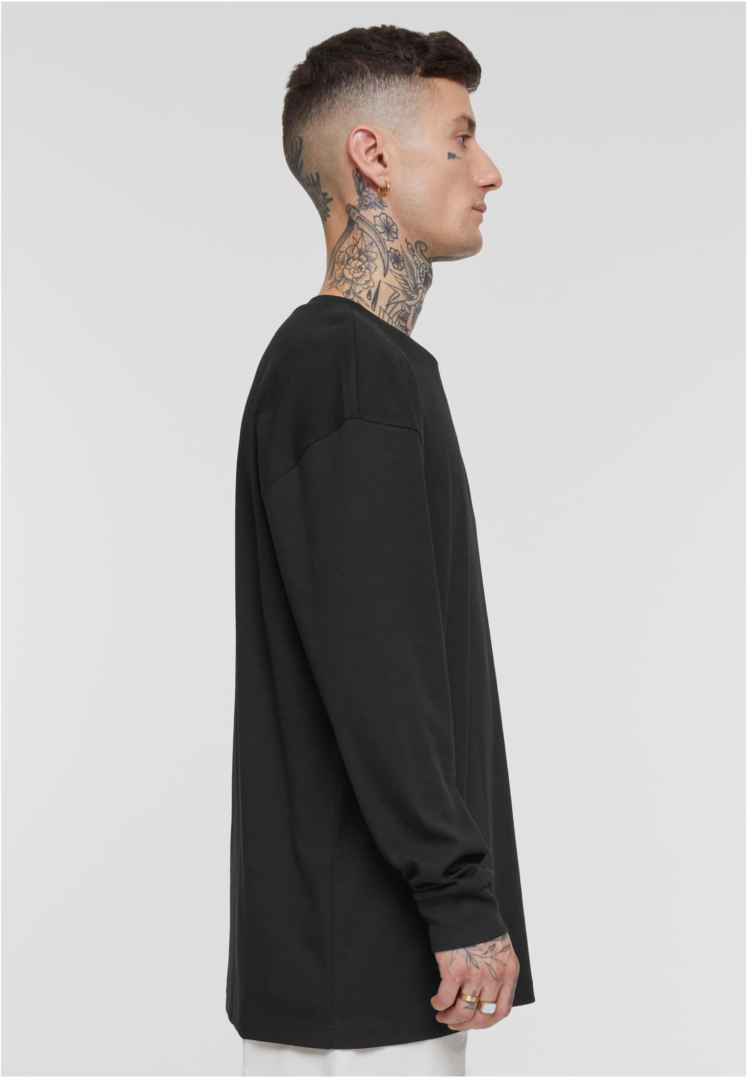 Organic Boxy Rib Longsleeve | black