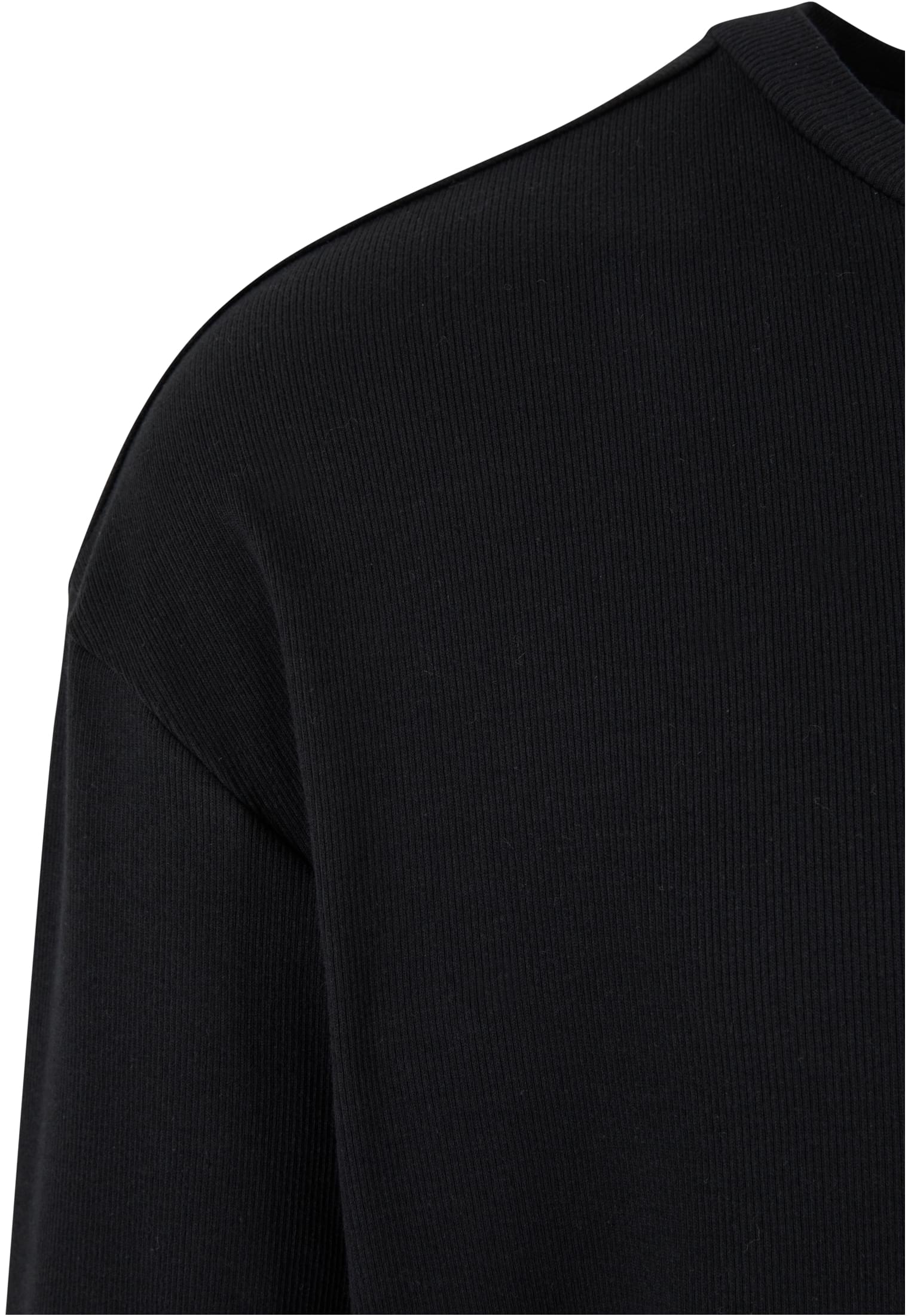 Organic Boxy Rib Longsleeve | black