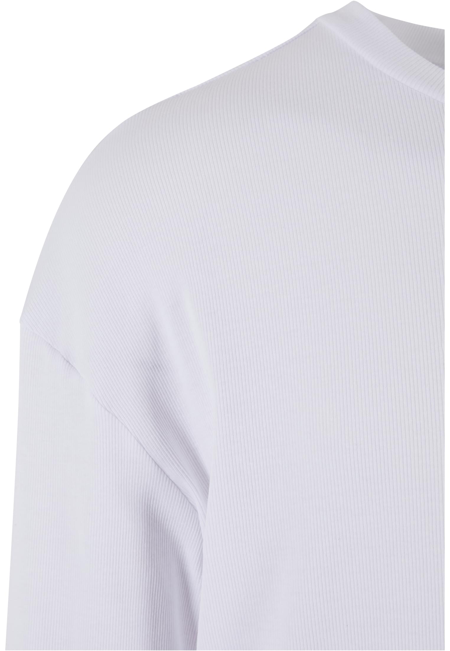 Organic Boxy Rib Longsleeve | white