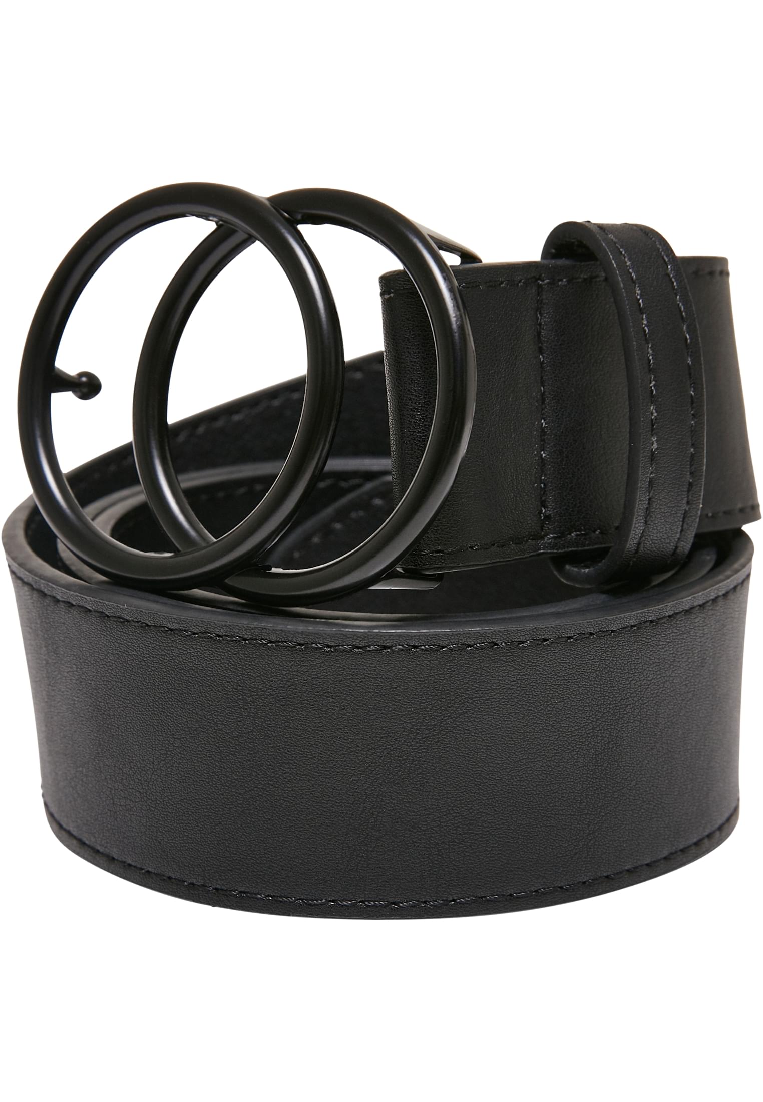 Coloured Ring Buckle Belt | black