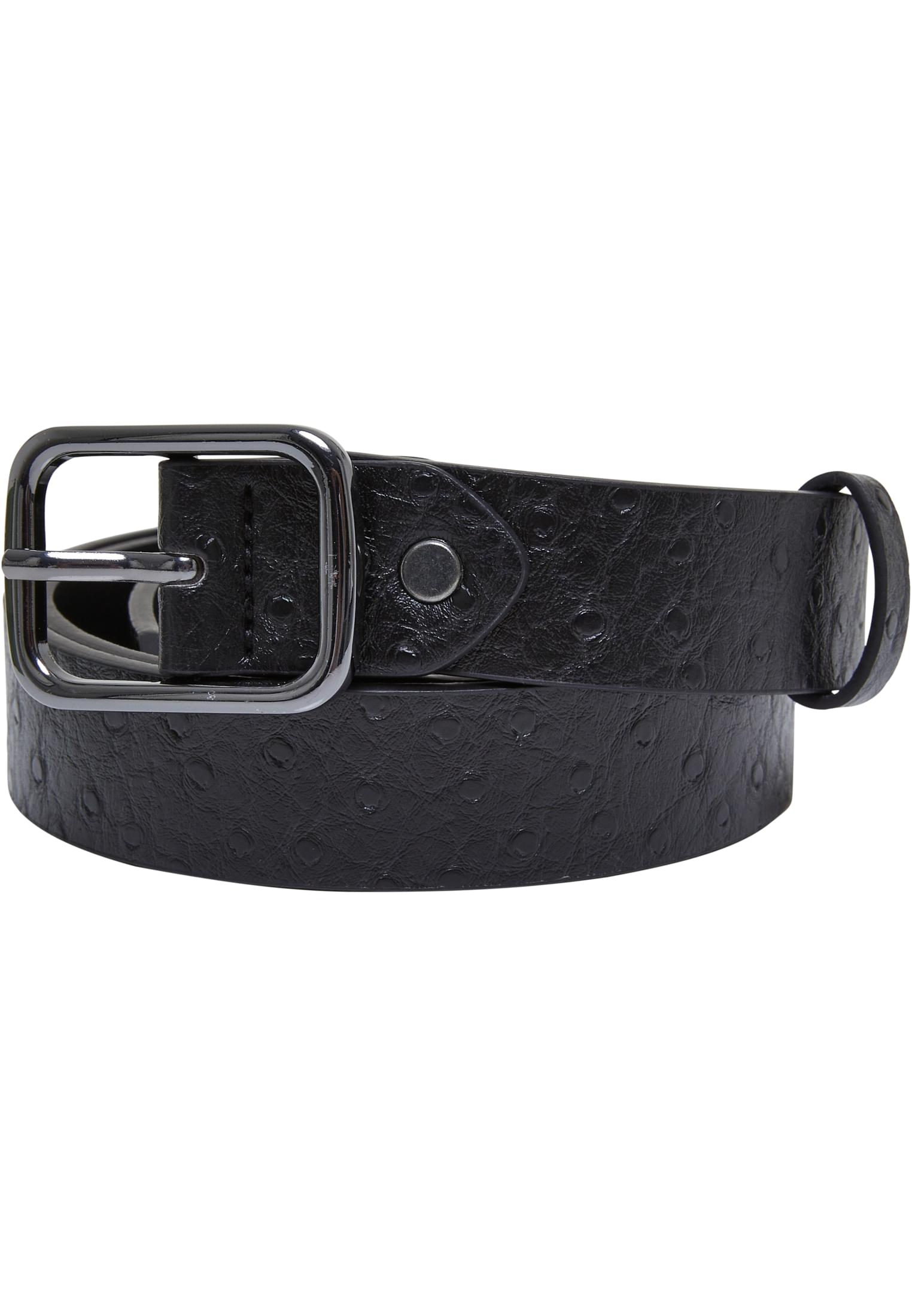 Ostrich Synthetic Leather Belt 2-Pack | black/leaf