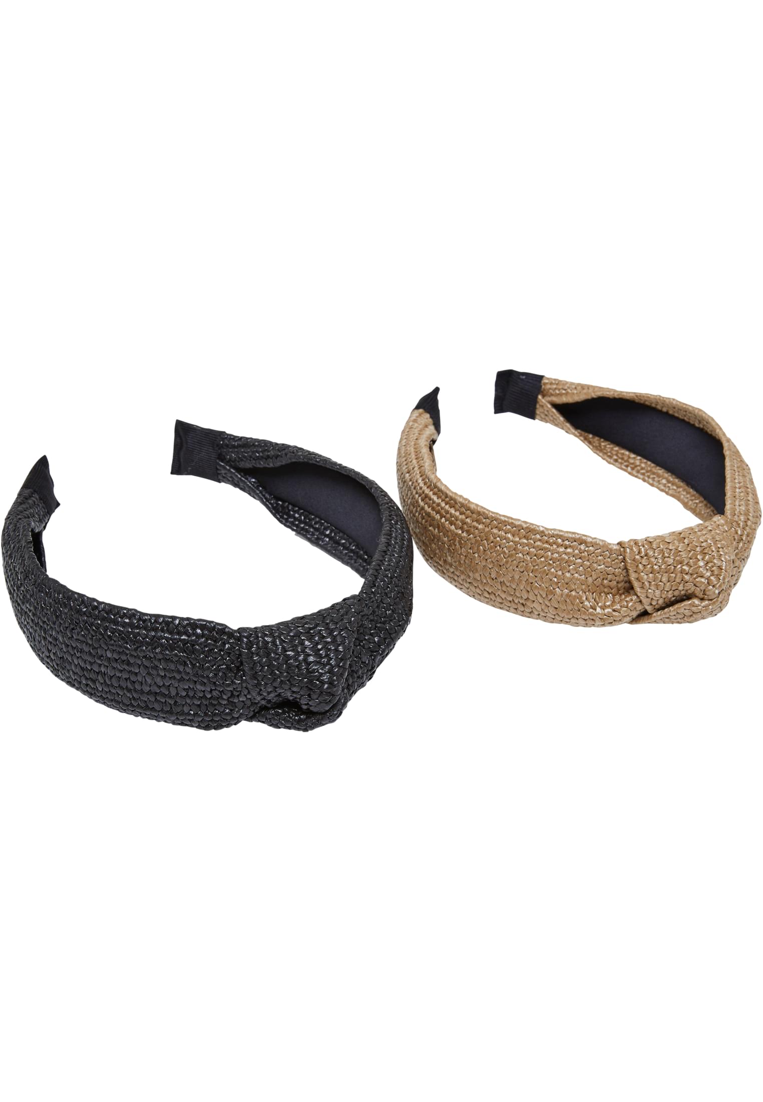 Braid Bast Headband 2-Pack | black/beige