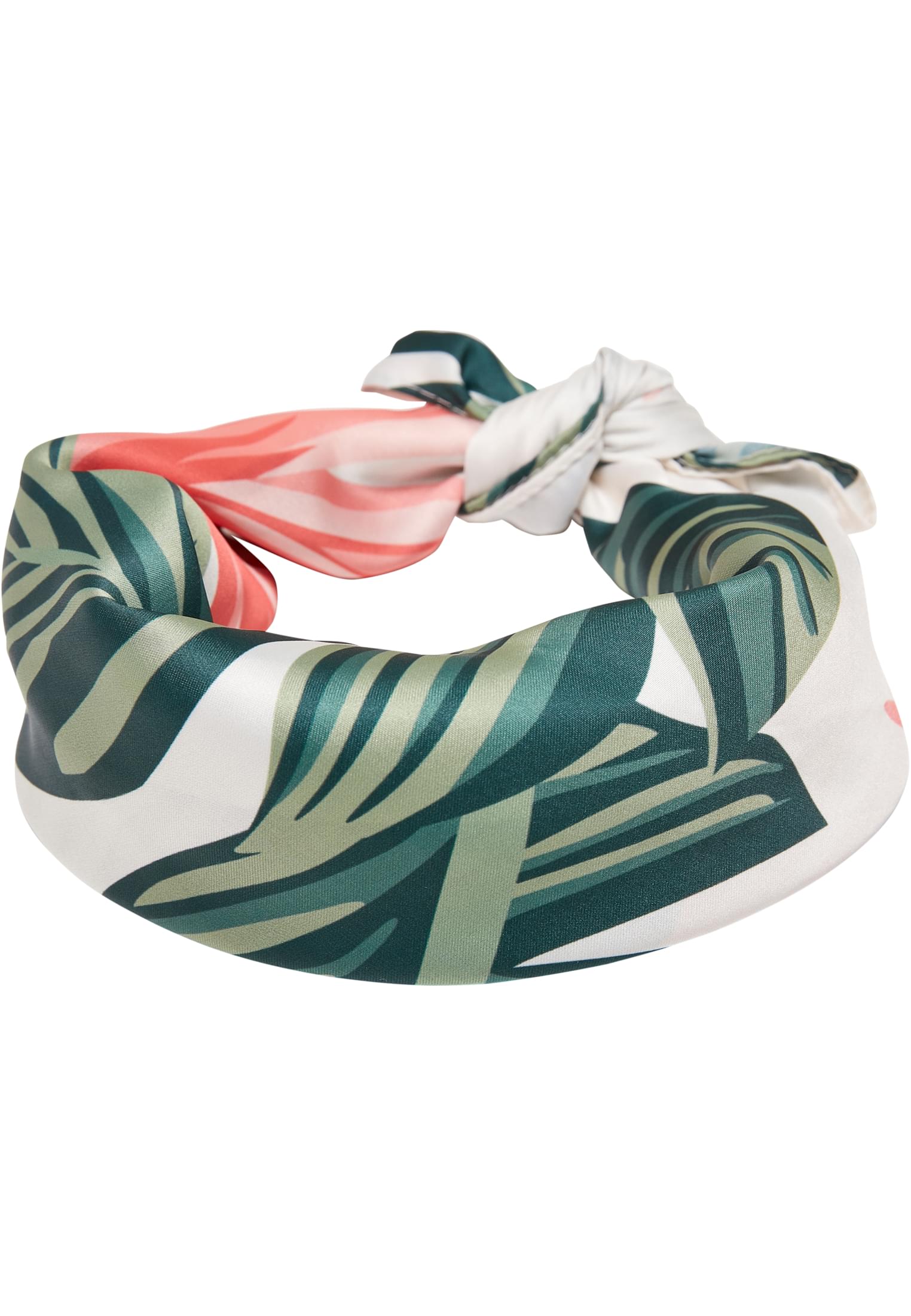 Big Satin Bandana | green floral