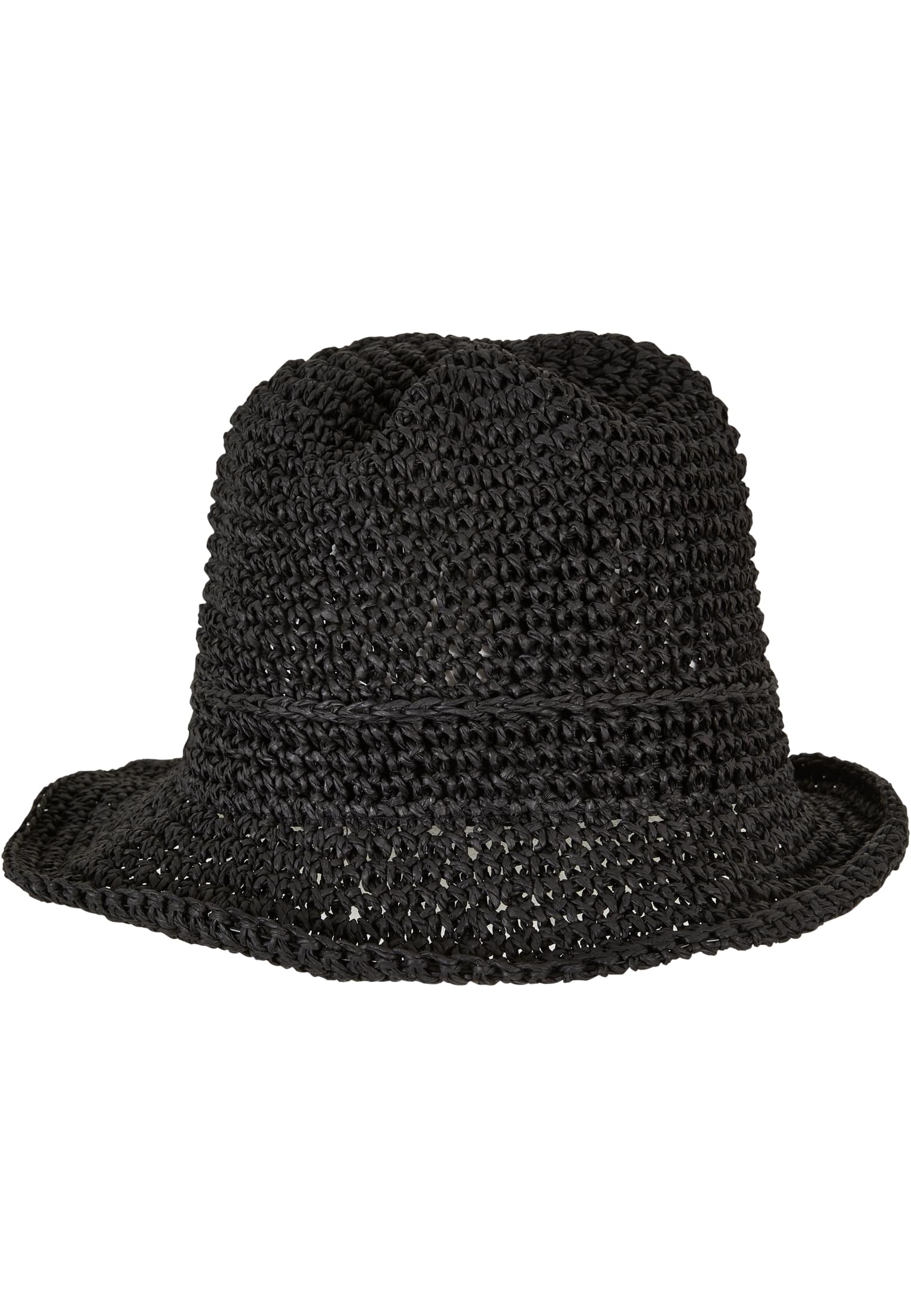 Braid Bast Bucket Hat | black