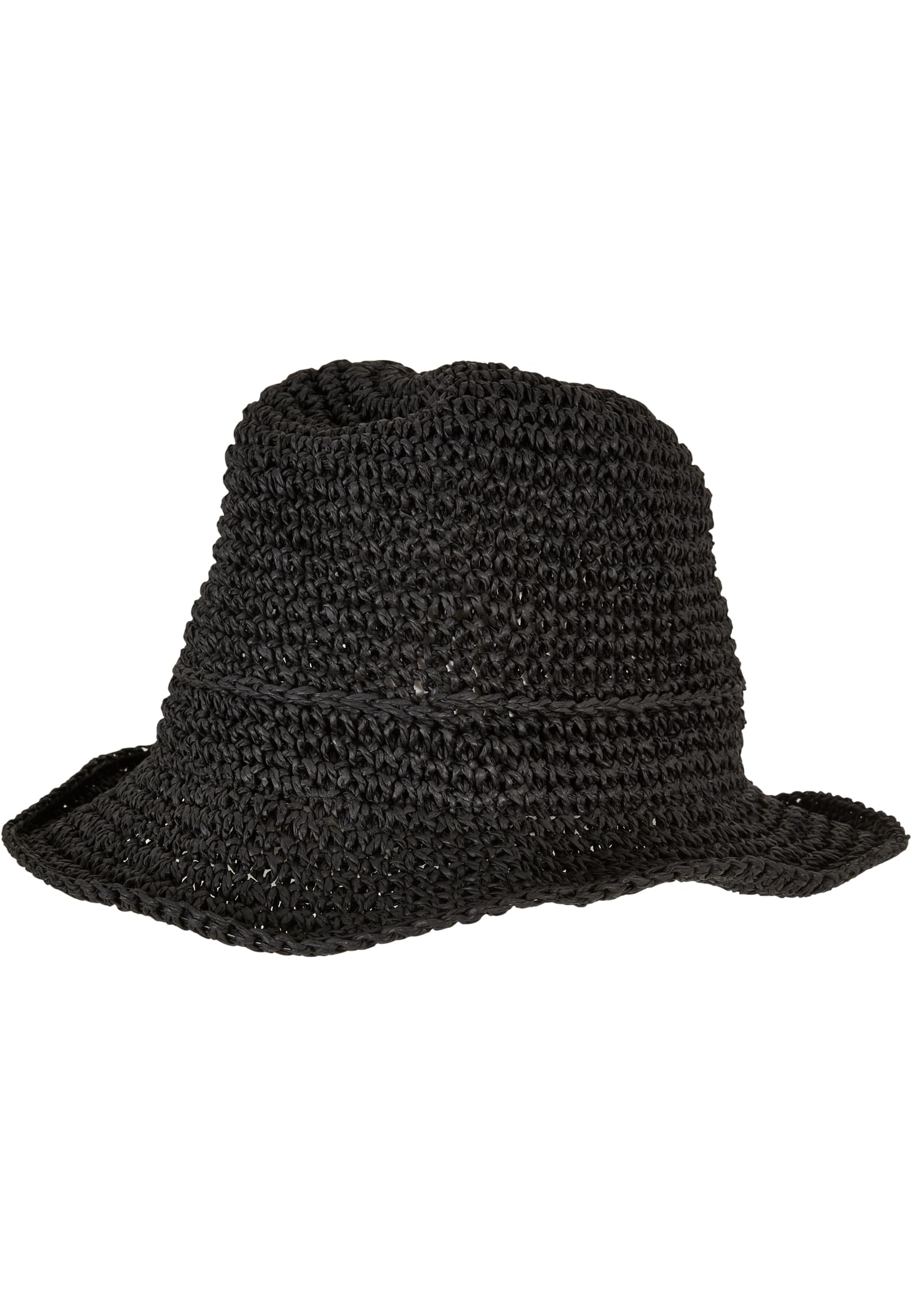 Braid Bast Bucket Hat | black