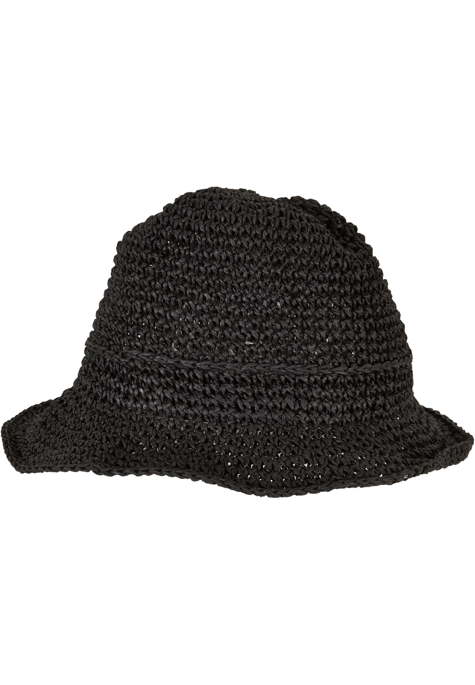 Braid Bast Bucket Hat | black