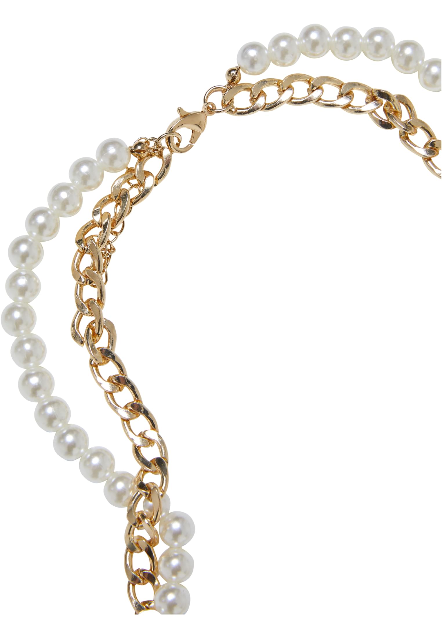 Padlock Pearl Layering Necklace | gold