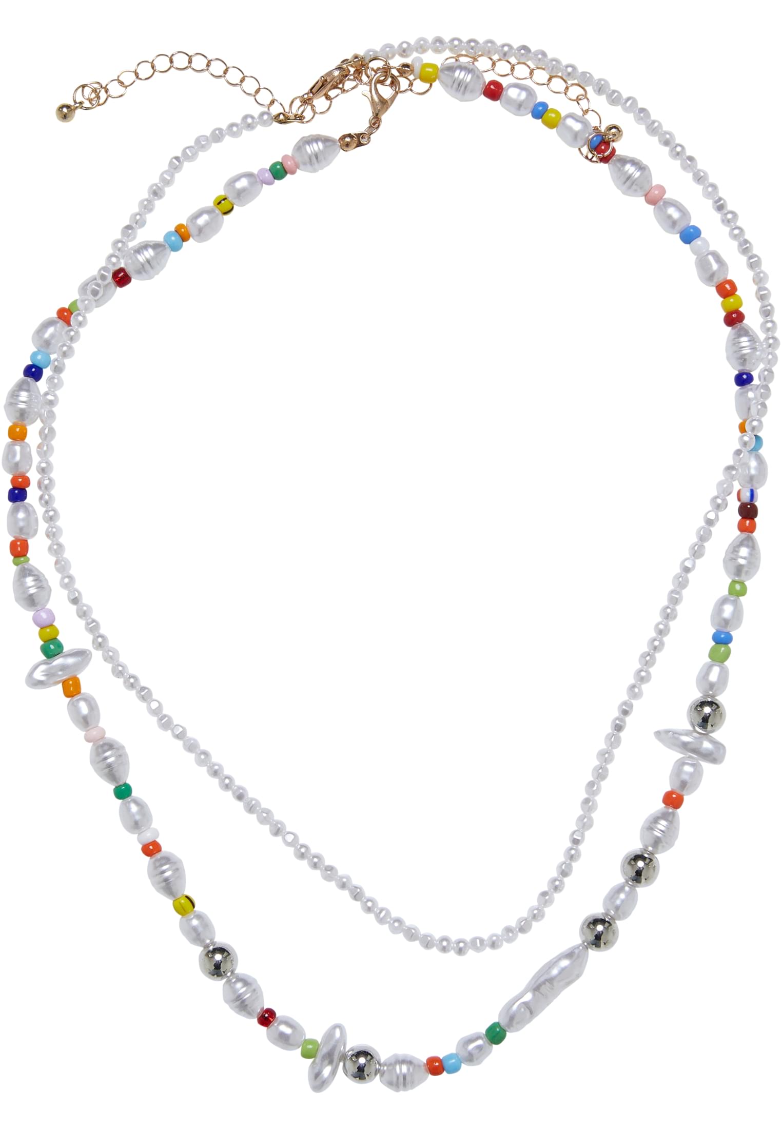 Various Pearl Layering Necklace 2-Pack | multicolor